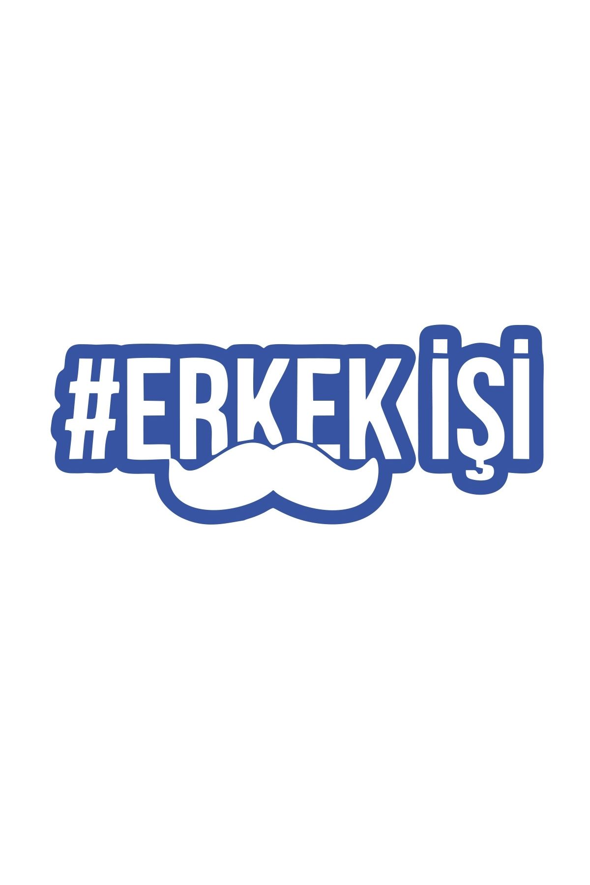 Reysa Tasarım Erkek İşi Araba Sticker 17x17 Cm Mavi