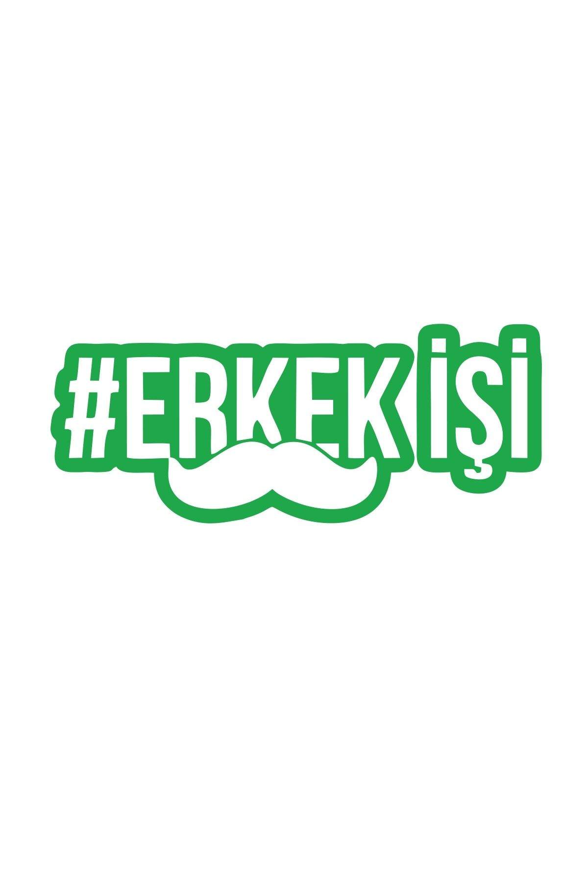 Reysa Tasarım Erkek İşi Araba Sticker 17x17 Cm Yeşil