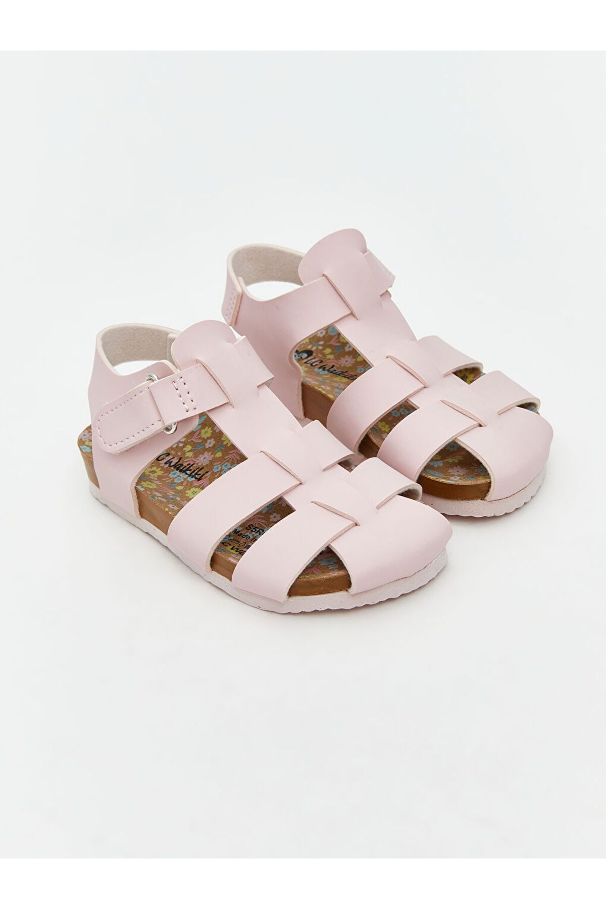 LC Waikiki LCW STEPS Pembe Cırt Cırtlı Kız Çocuk Sandalet