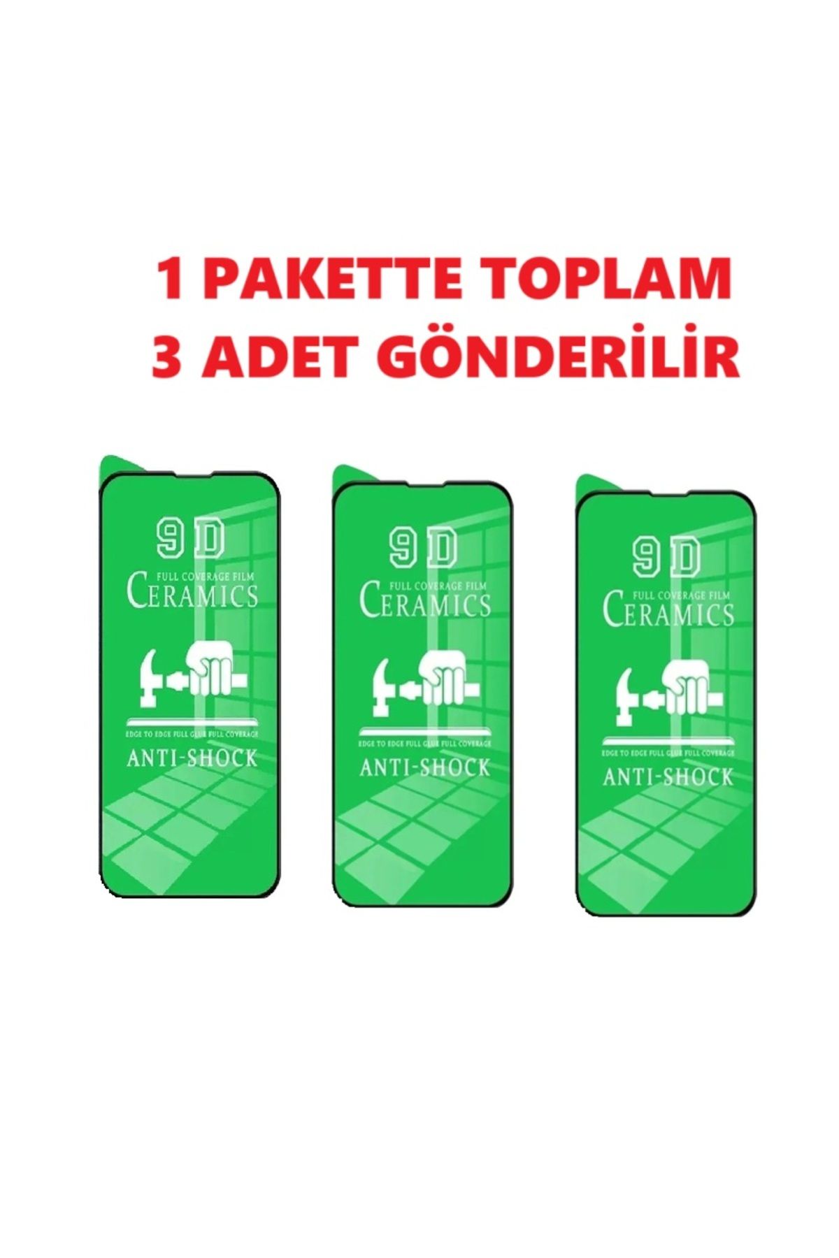 GRABONO Xiaomi Redmi 8A 3'Lü SET Şeffaf Parlak Nano Seramik Ekran Koruyucu 3 Adet Gönderilir