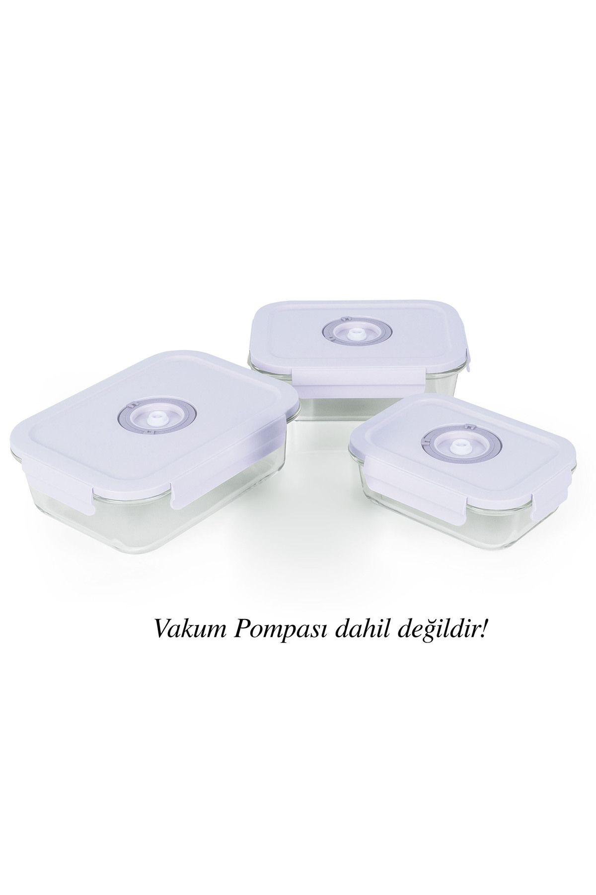 Bigatti Cam Vakumlu 6 Parça Saklama Kabı Seti ( Vakum Cihazı Dahil Değildir)