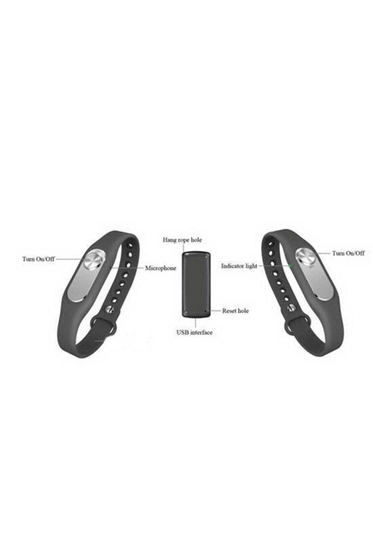 Minitechnics-Discreet Bracelet Voice Recorder with Internal Memory - 20 Hours Recording, USB, Date Sync 2