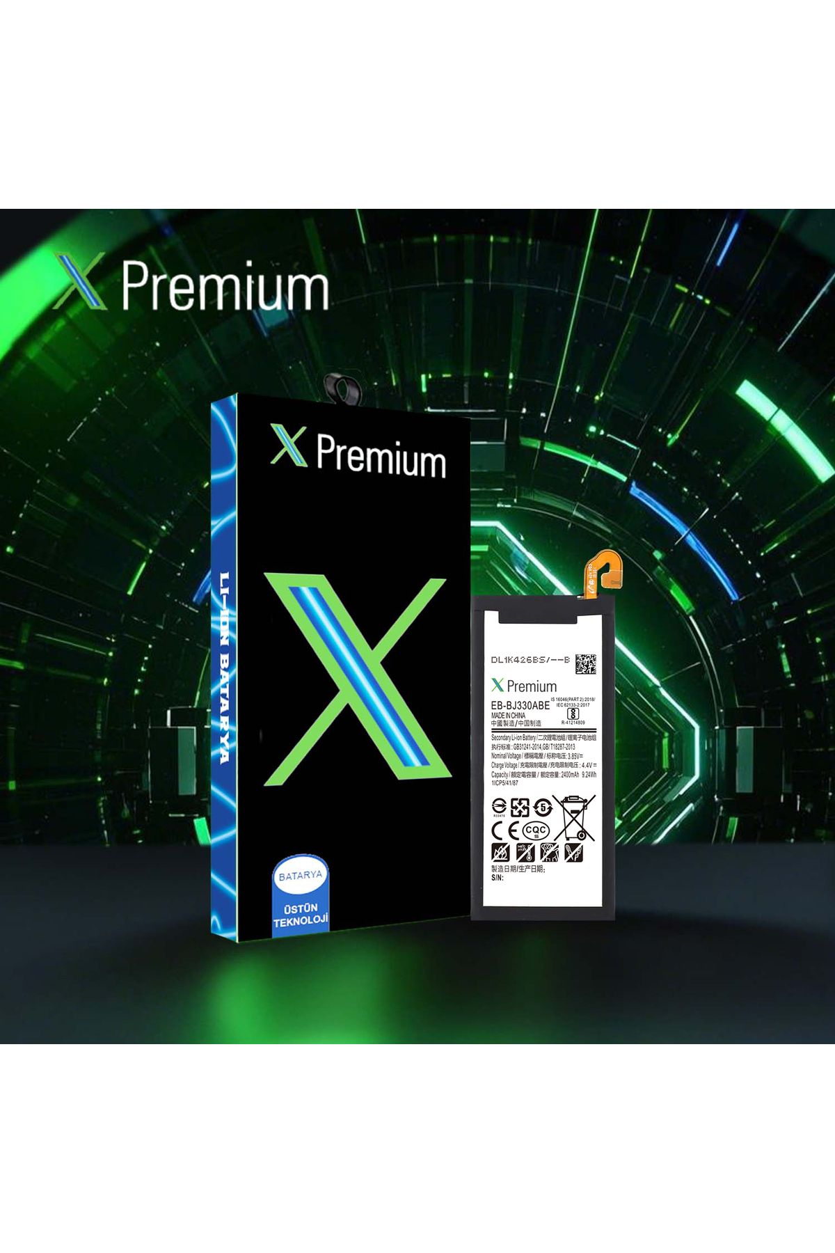 X PREMİUM X Premium Samsung J3 pro 2017 SM j330 Batarya Pil 2400 mAh