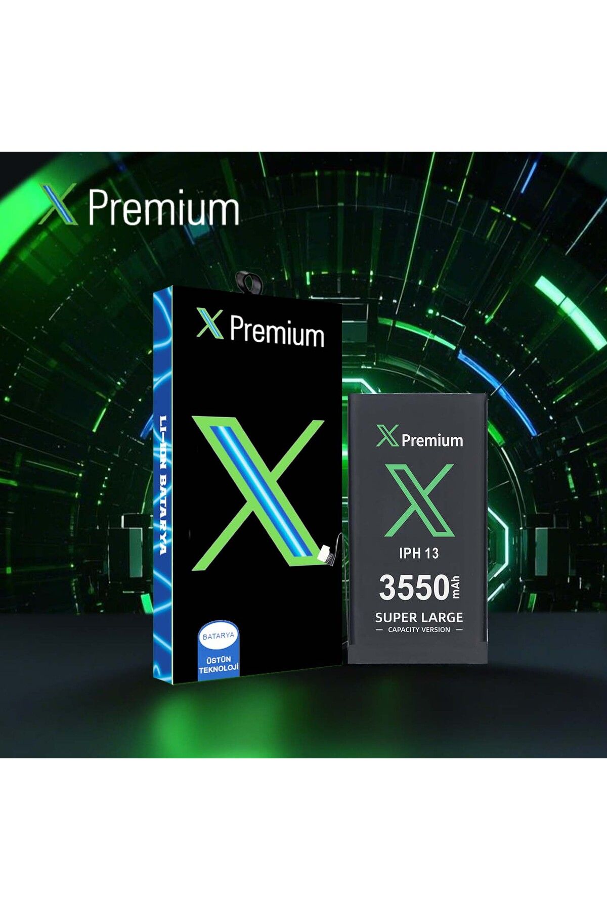 X PREMİUM X Premium iPhone 13 Yüksek Kapasiteli Batarya Pil 3550 mAh