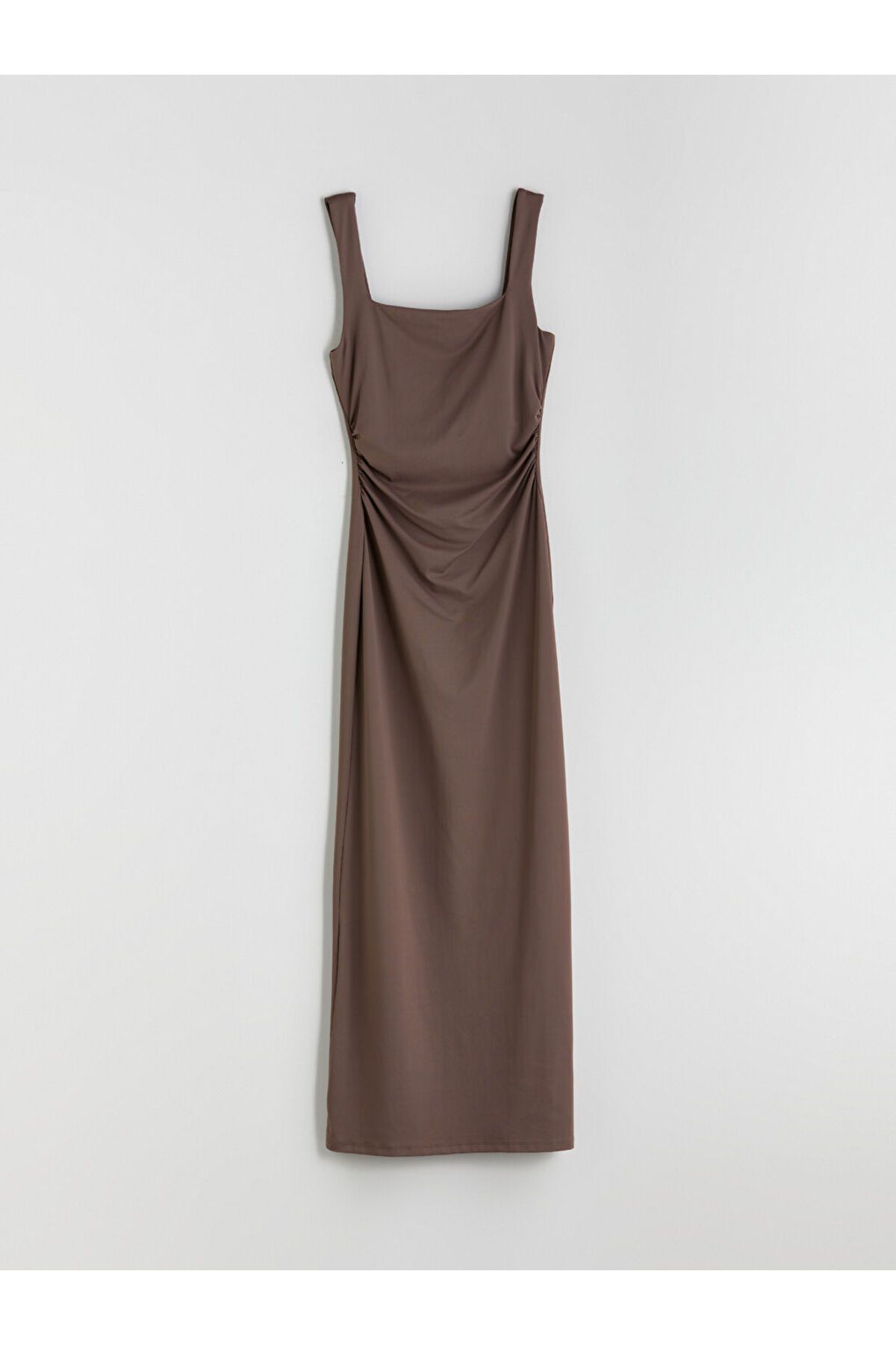 LC Waikiki LCW Kare Yaka Büzgülü Bodycon Elbise