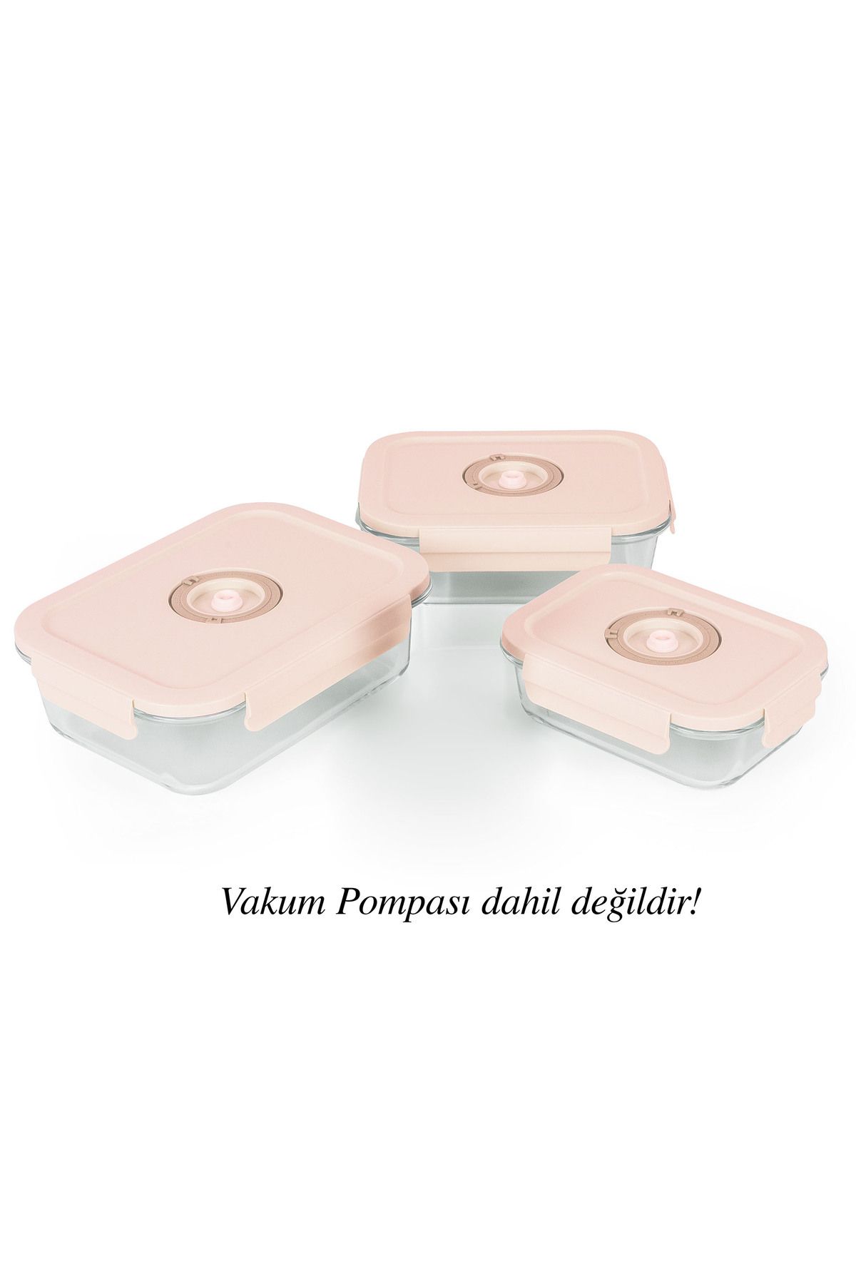 Bigatti Cam Vakumlu 6 Parça Saklama Kabı Seti ( Vakum Cihazı Dahil Değildir)