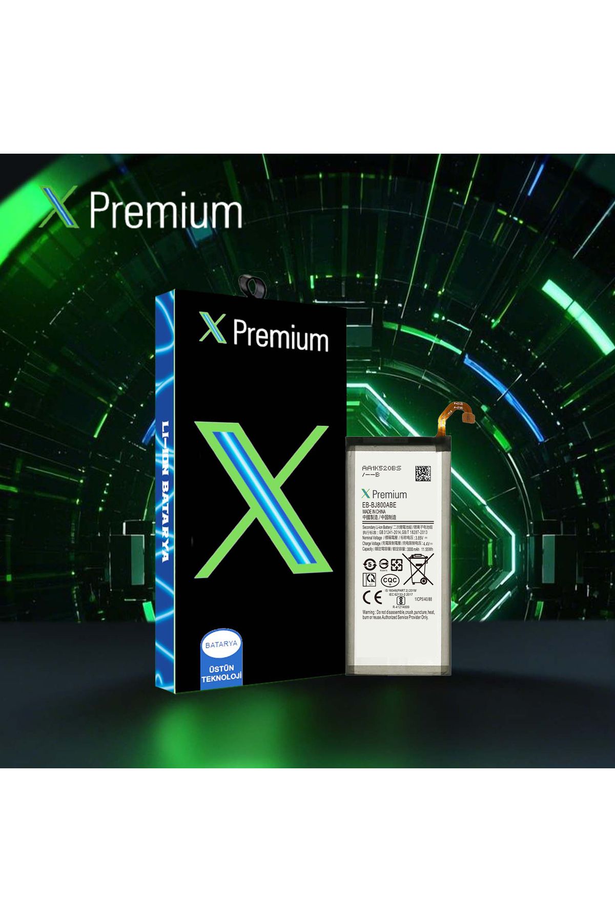 X PREMİUM X Premium Samsung J8 2018 Sm J810 Batarya Pil 3000 mAh