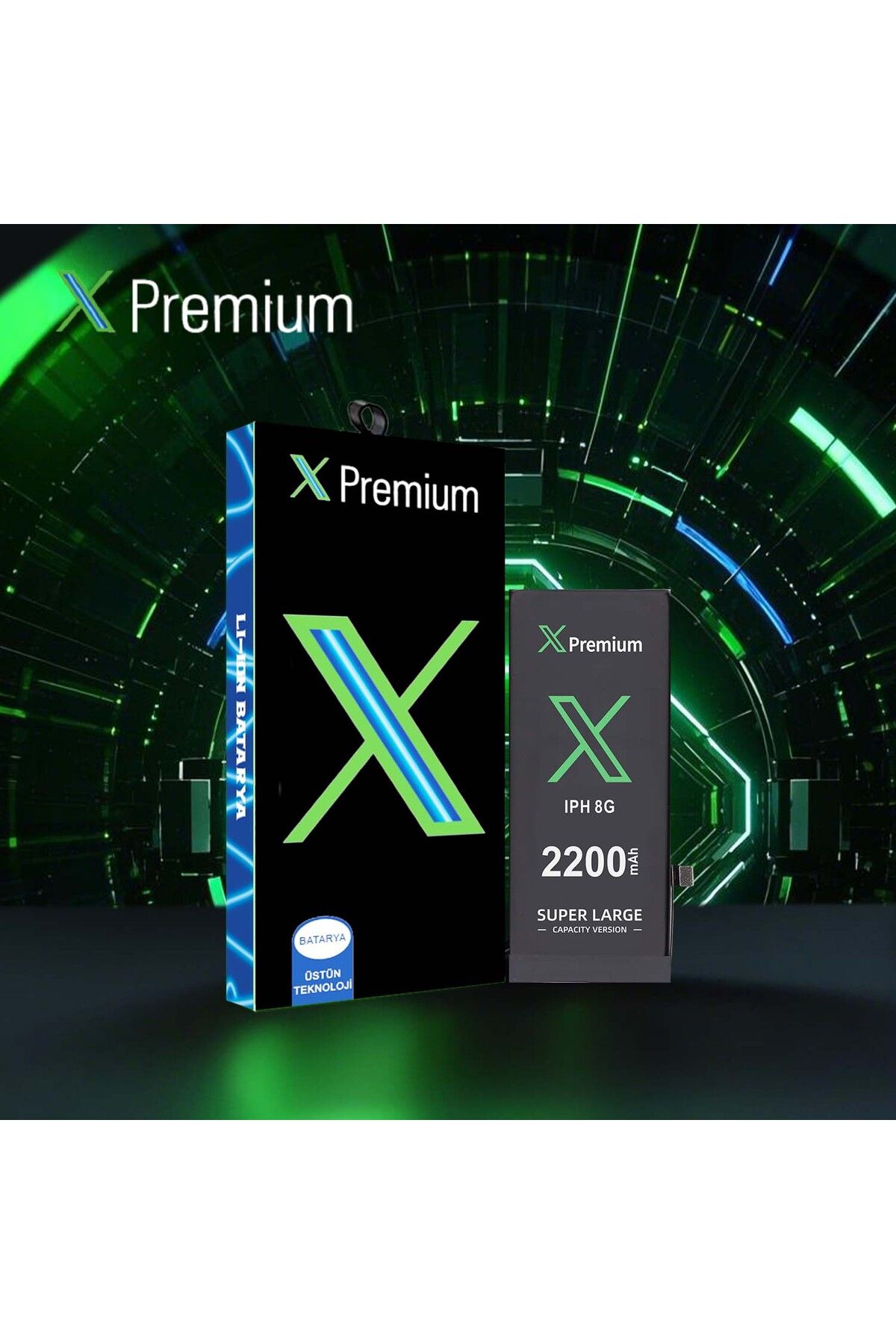 X PREMİUM X Premium iPhone 8 Yüksek Kapasiteli Batarya Pil 2200 mAh