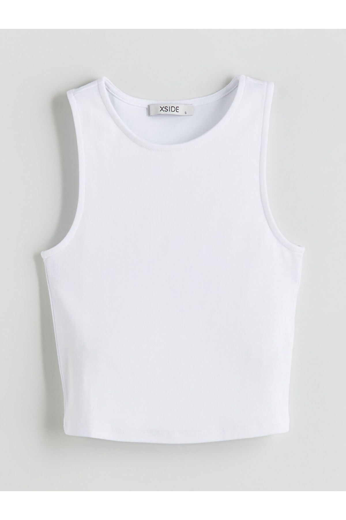 LC Waikiki XSIDE Beyaz Bisiklet Yaka Crop