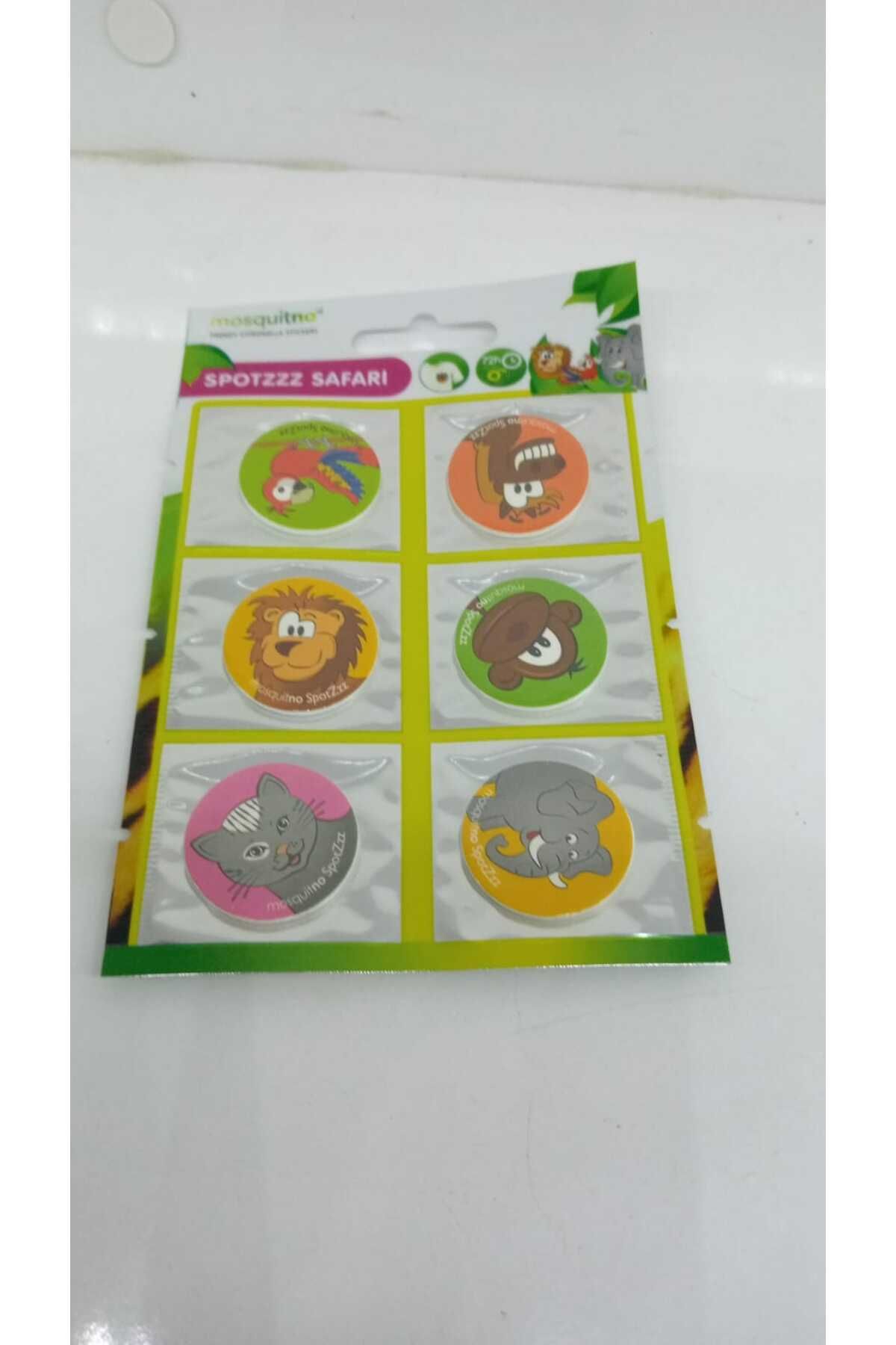 Mosquitno (çocuk)sivri Sinek Kovucu Mini Sticker 6 lı safari figürlü