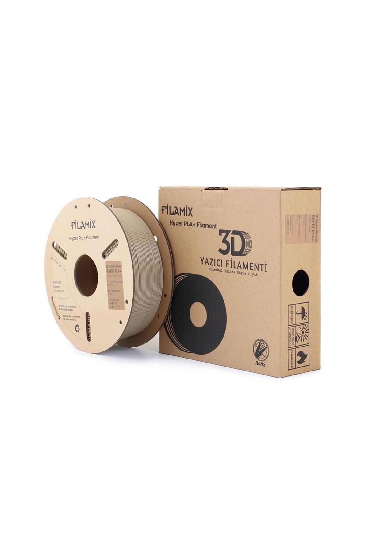 FİLAMİX Urhanshop Filamix Hyper Pla Filament Ahşap Rengi