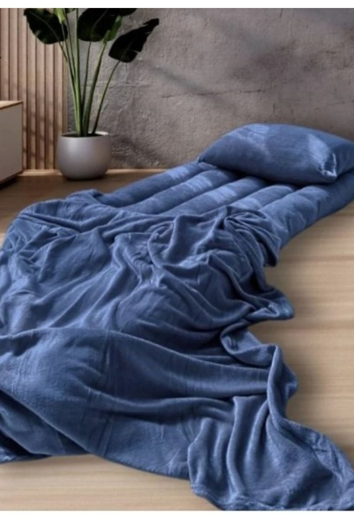 Generic-4-in-1 guest package consisting of a mattress, a light blanket, a pillow, and an elegant bag - natural cotton, size 180*90*15 cm 3