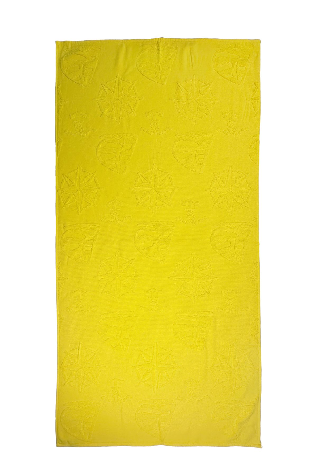 Tropikhome Hızlı Kuruyan Plaj Havlusu %100 Pamuk Yellow Marine Dokuma Plaj Havlusu - Sarı
