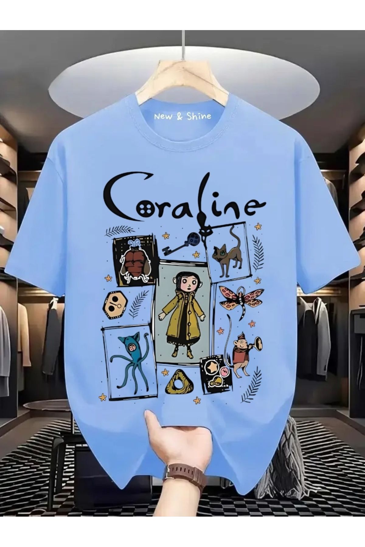 New Shine Coraline Baskılı Oversize T-Shirt