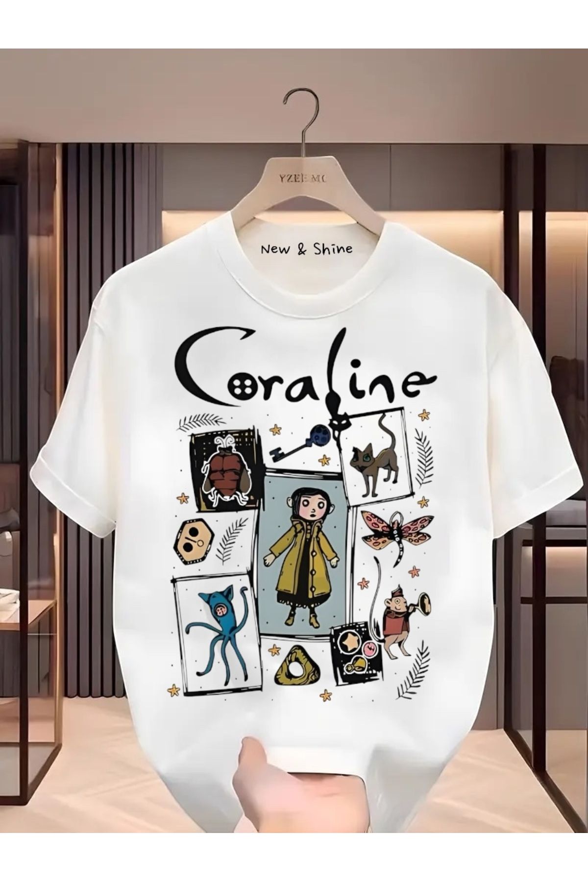 New Shine Coraline Baskılı Oversize T-Shirt
