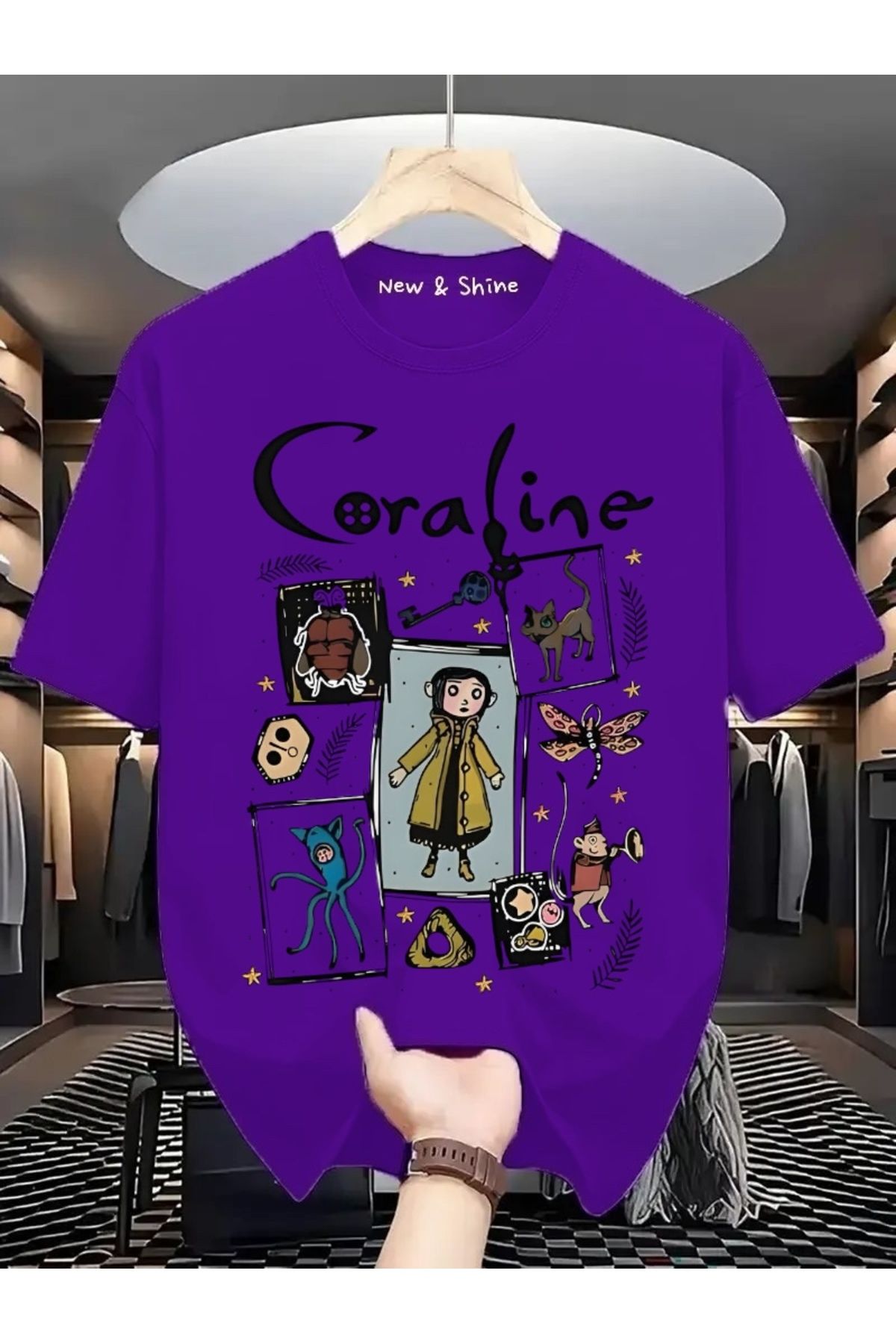 New Shine Coraline Baskılı Oversize T-Shirt