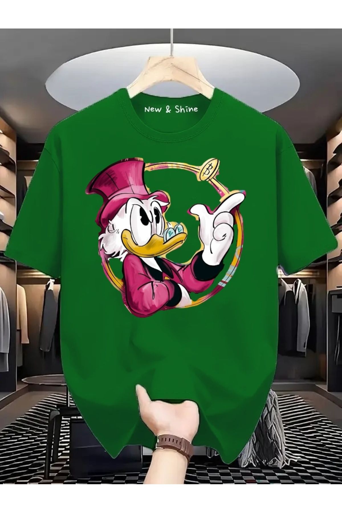 New Shine Donald Duck Baskılı Oversize T-Shirt