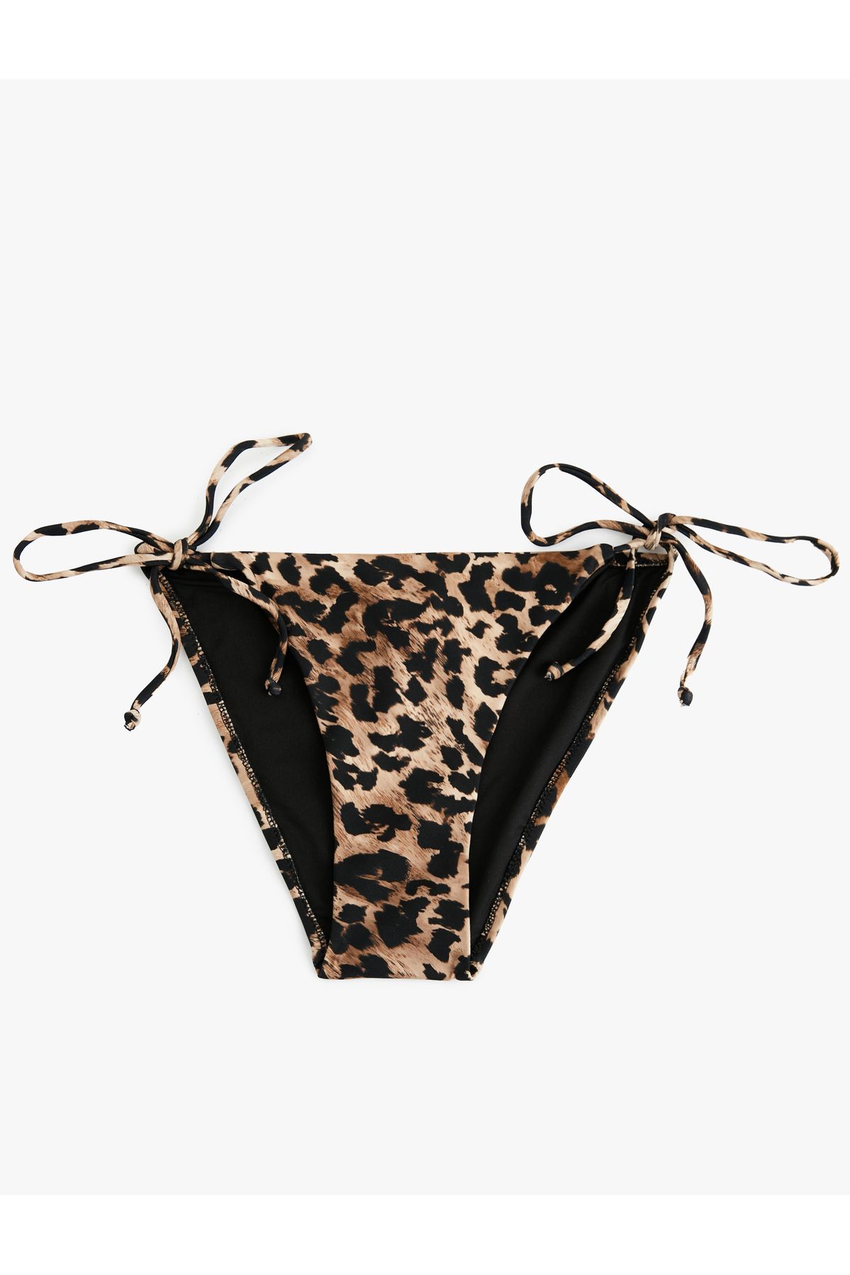Koton Astarlı Biyeli Yanları İpli Leopar Desenli Bikini Altı