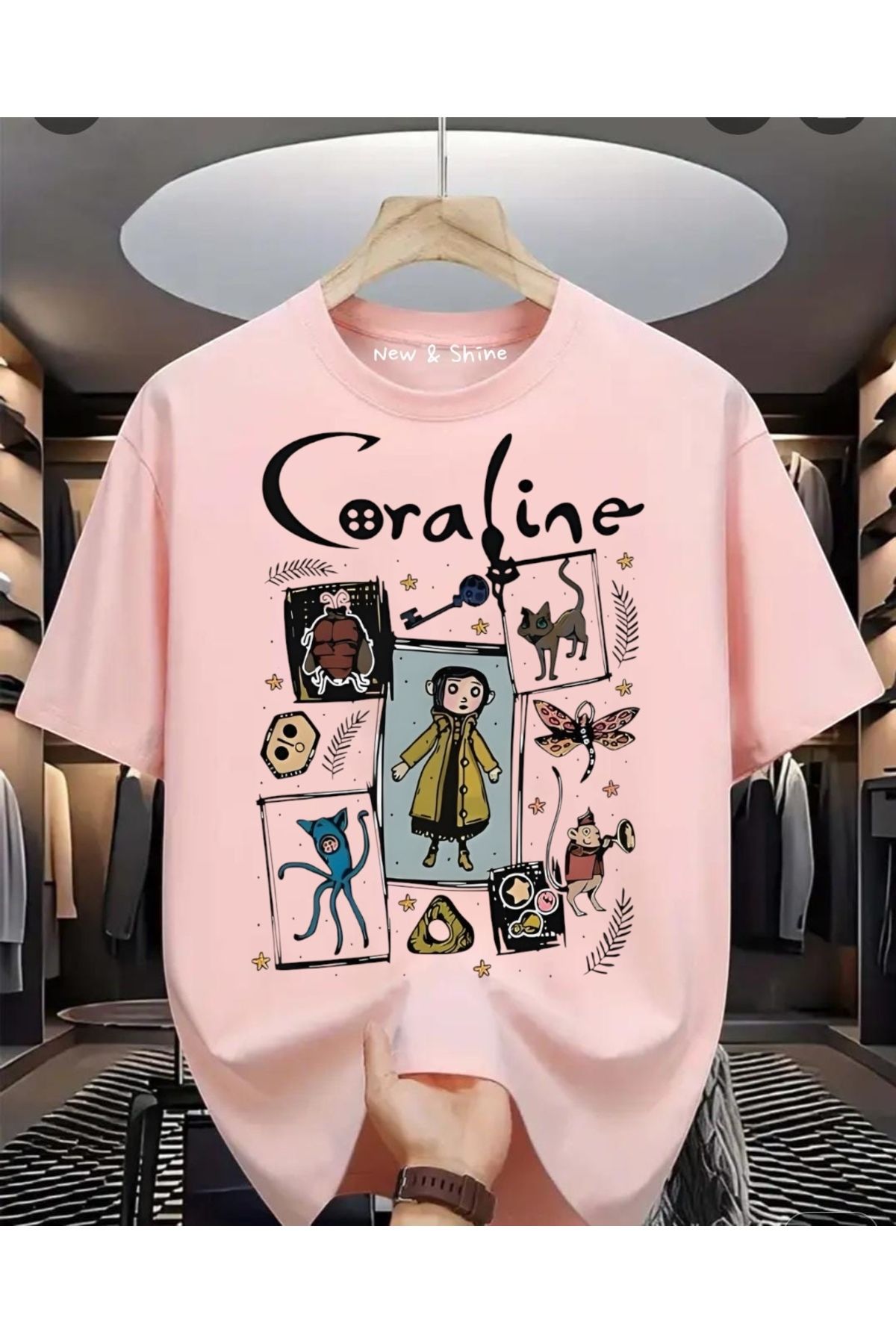New Shine Coraline Baskılı Oversize T-Shirt