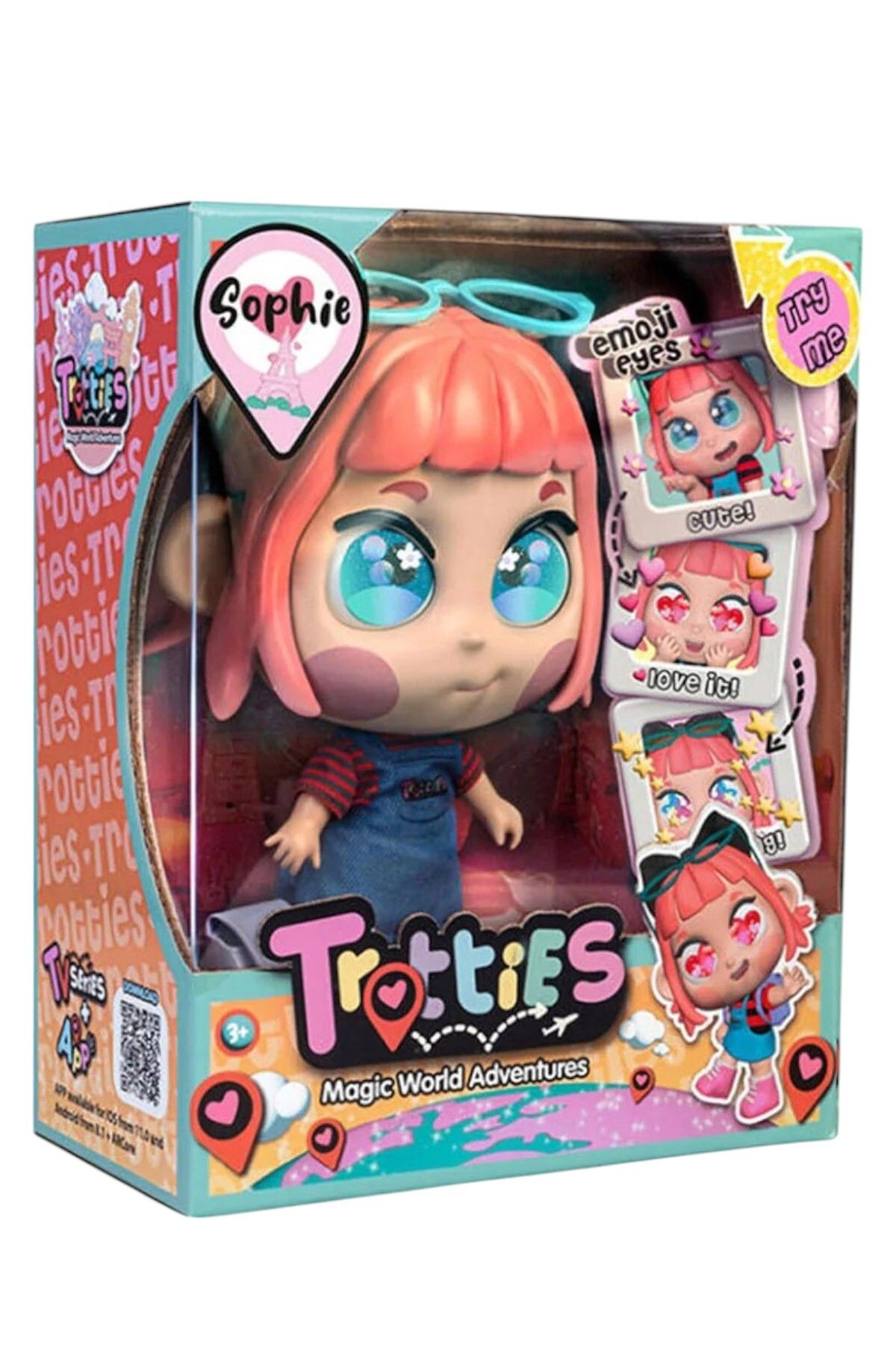YILDIRIM OYUNCAK Trotties Trottie Sophie 25cm Bebek Trotties Trottie Sophie Paris Bebek Koca Gözlü Bebek Tombik Bebek