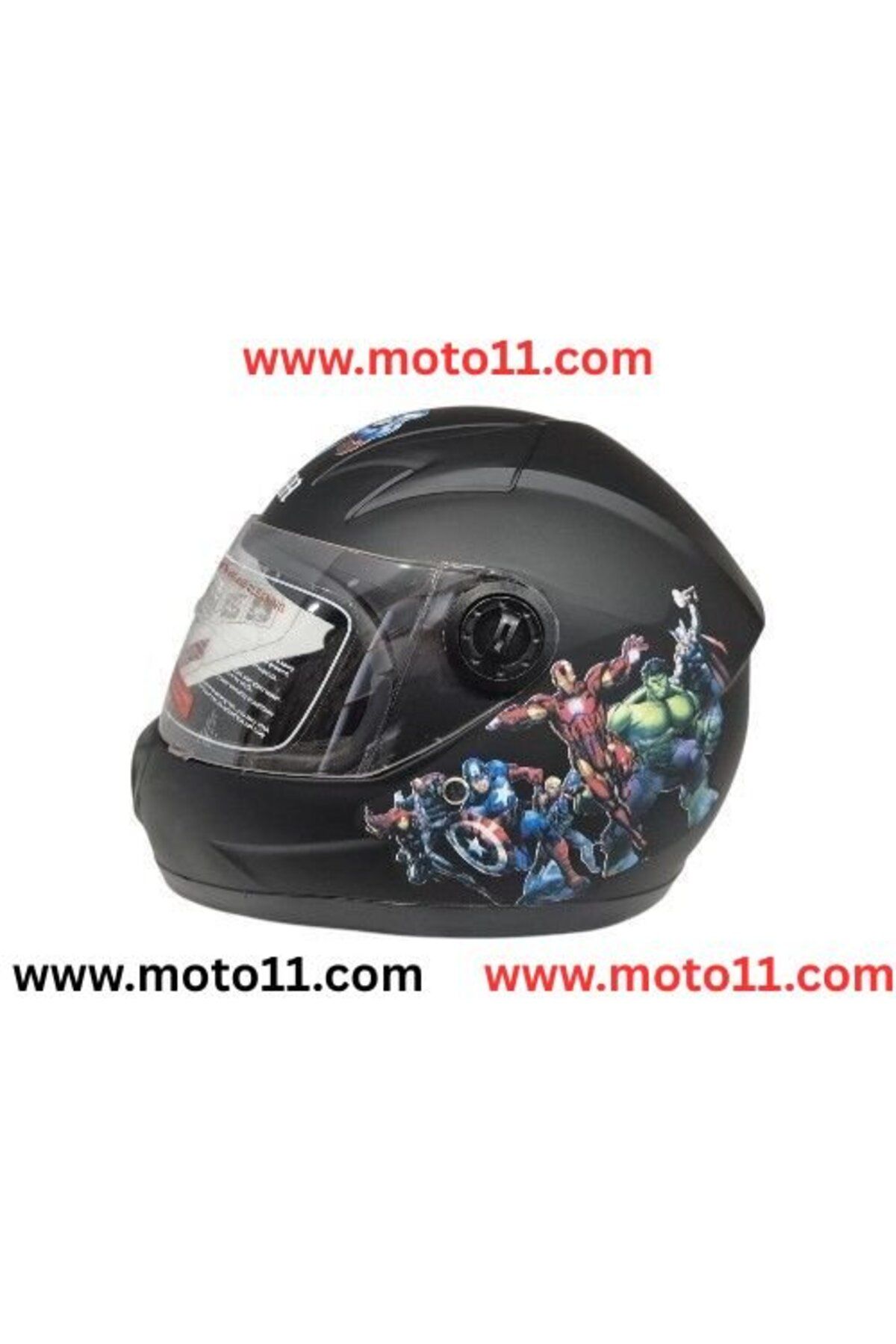 Universal Ürünler - Motorsiklet Siyah Hero Çocuk Kaskı