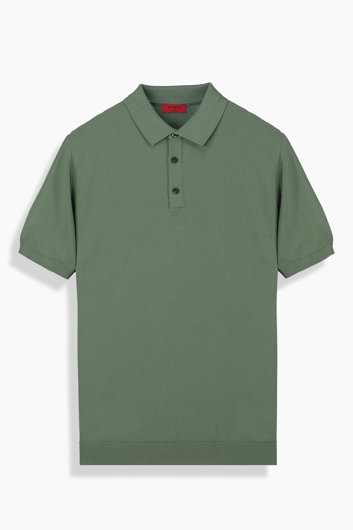 Sarar İNTERVİEW ERKEK DOKUMA RAYON KUMAŞ POLO YAKA YEŞİL TRİKO T-SHİRT
