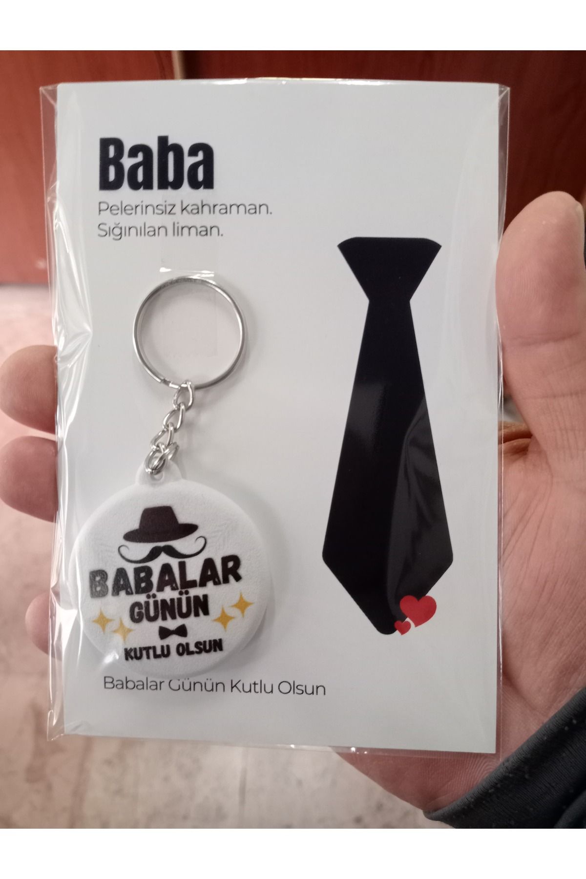 sandal hediyelik Babalar Günü Hediyelik Anahtarlıklı Kart 1 Adet