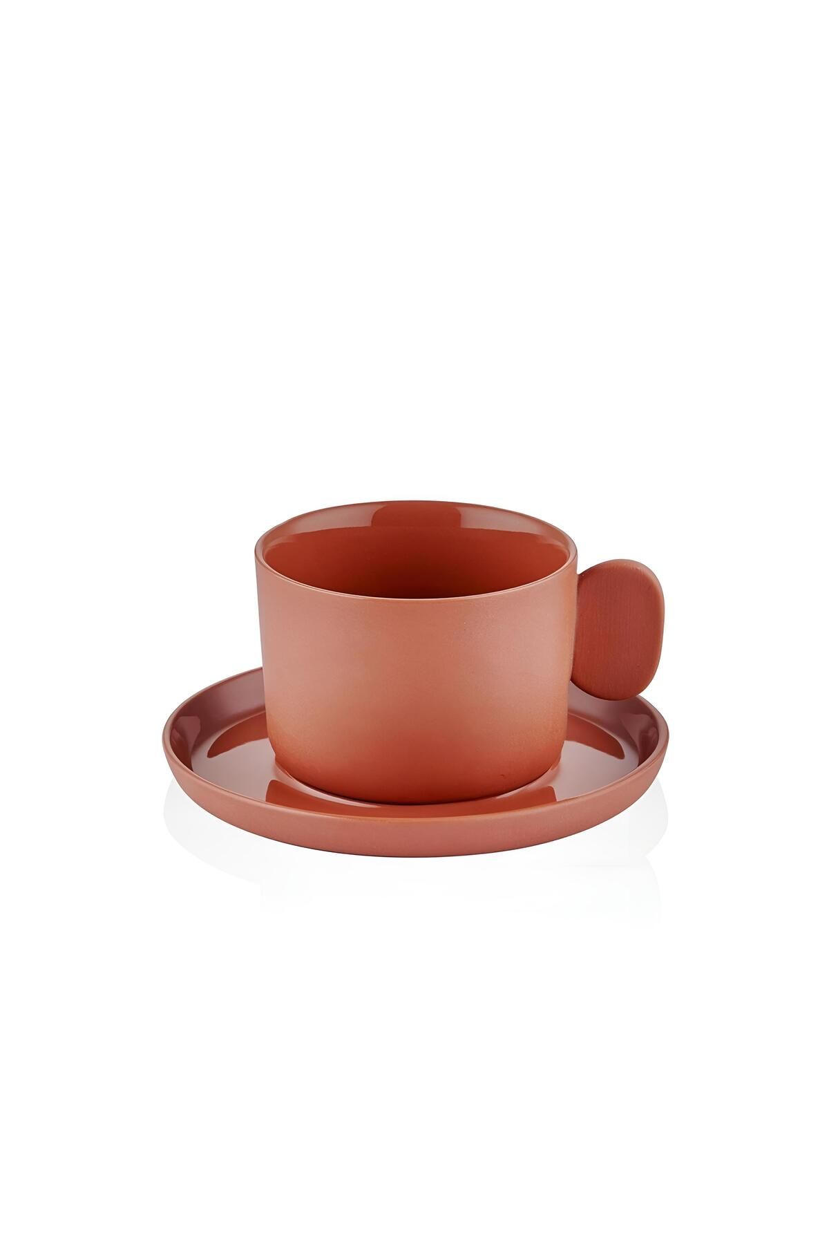 The Mia Kahverengi Cotta Çay Fincanı mkn3038