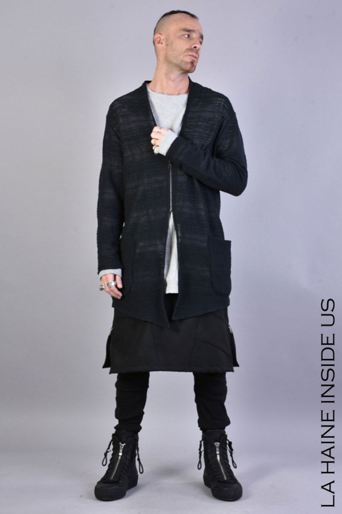 La Haine Inside Us-REGULAR NET CARDIGAN - LA HAINE INSIDE US - GREEN, M 4