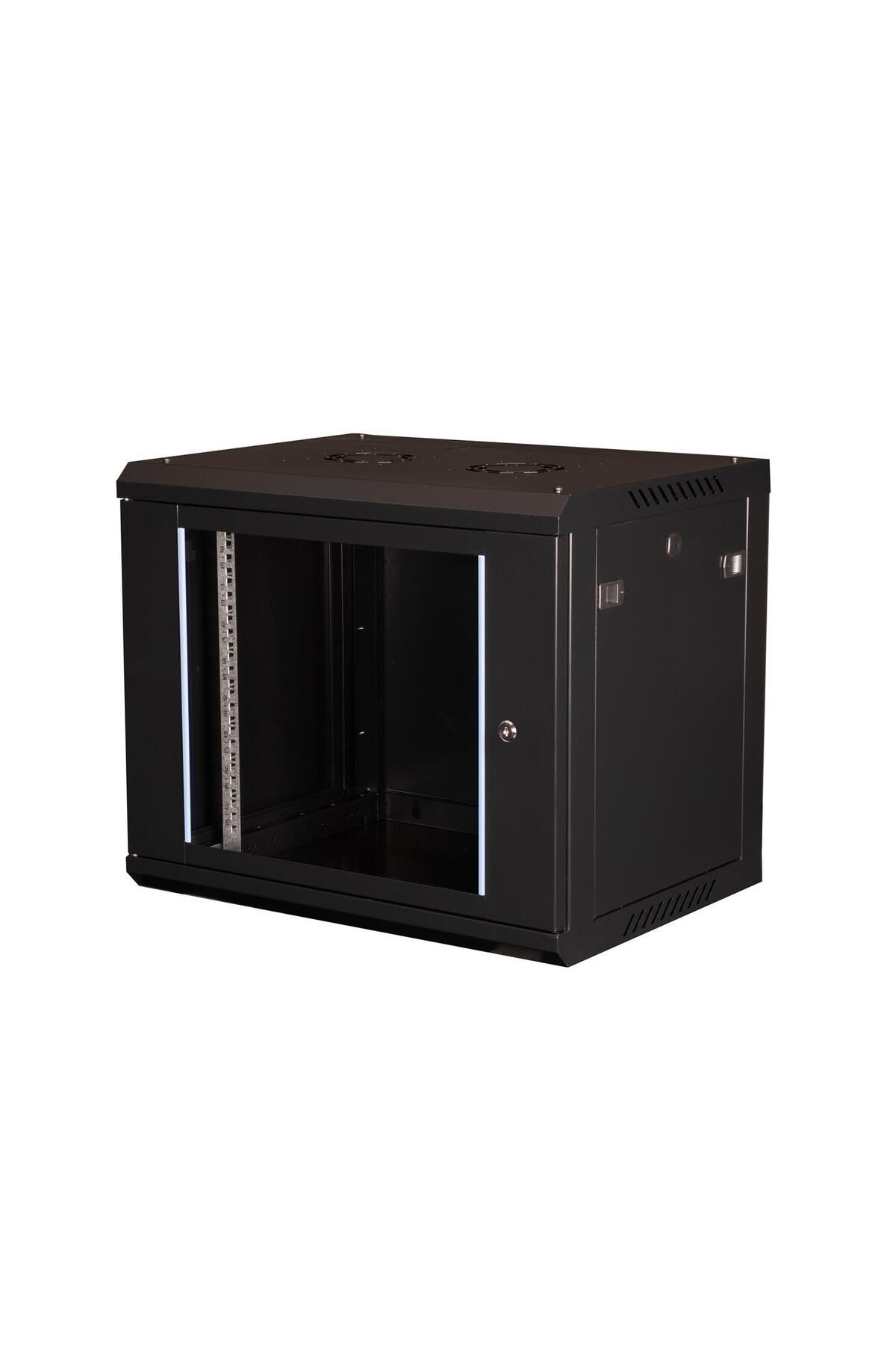 Lande - 9u 19" Duvar Tipi Rack Kabinet – Genişlik: 600 Mm | Derinlik: 450 Mm – Siyah
