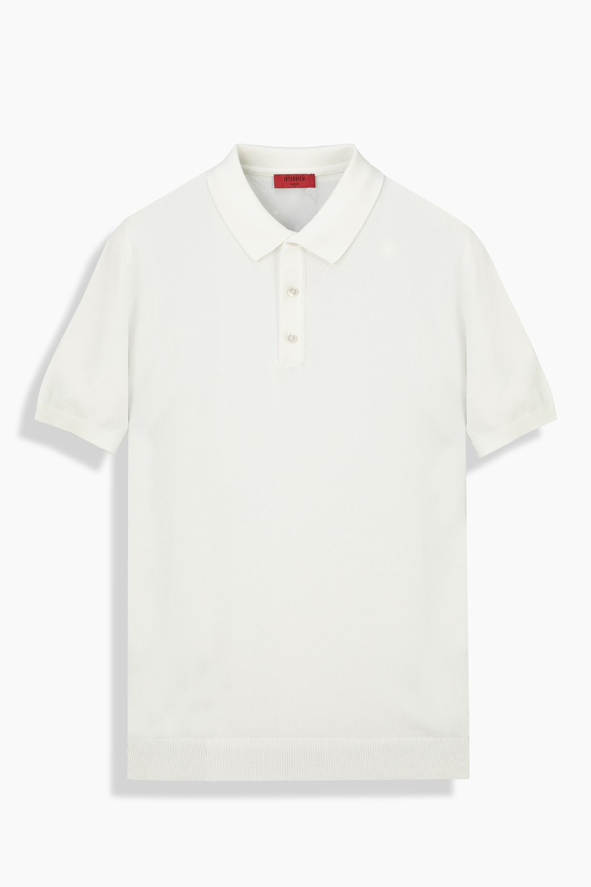 Sarar İNTERVİEW ERKEK DOKUMA RAYON KUMAŞ POLO YAKA BEYAZ TRİKO T-SHİRT