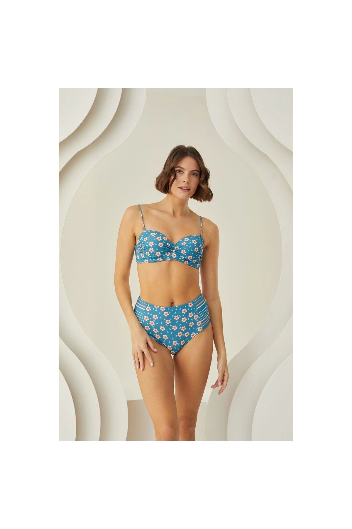Marsilyan - Deep Straplez Yüksel Bel Bikini Takımı