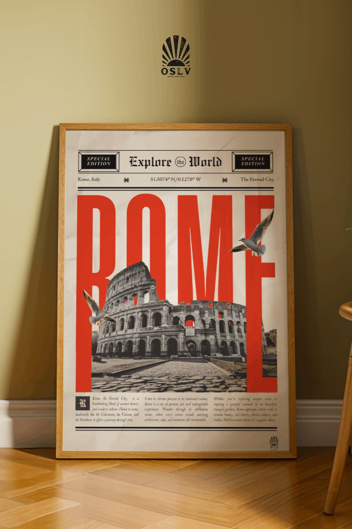 Osliva Shop Poster, Çerçevesiz Poster, Şehir Posteri, City Poster