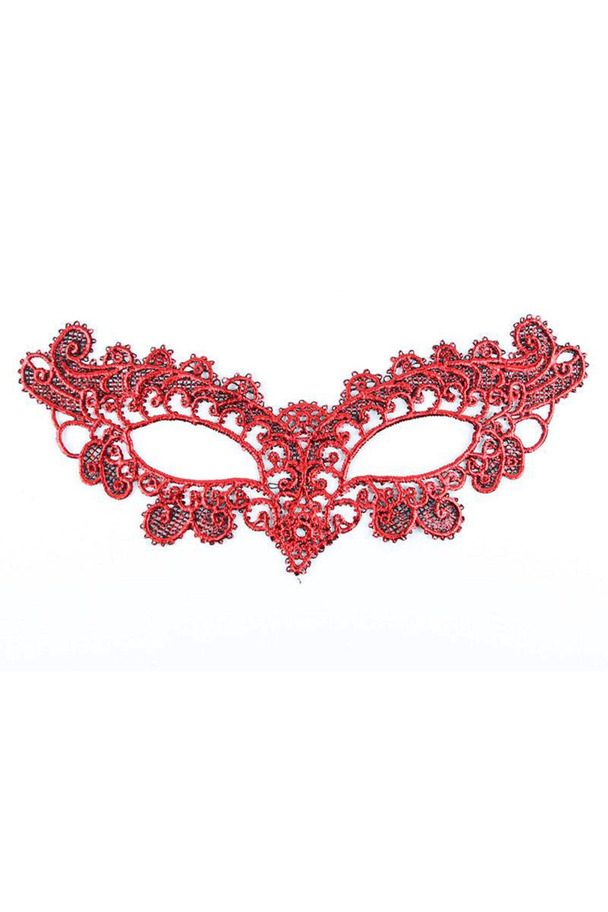Linarx Kırmızı Dantel Masquerade Maskesi 6 No