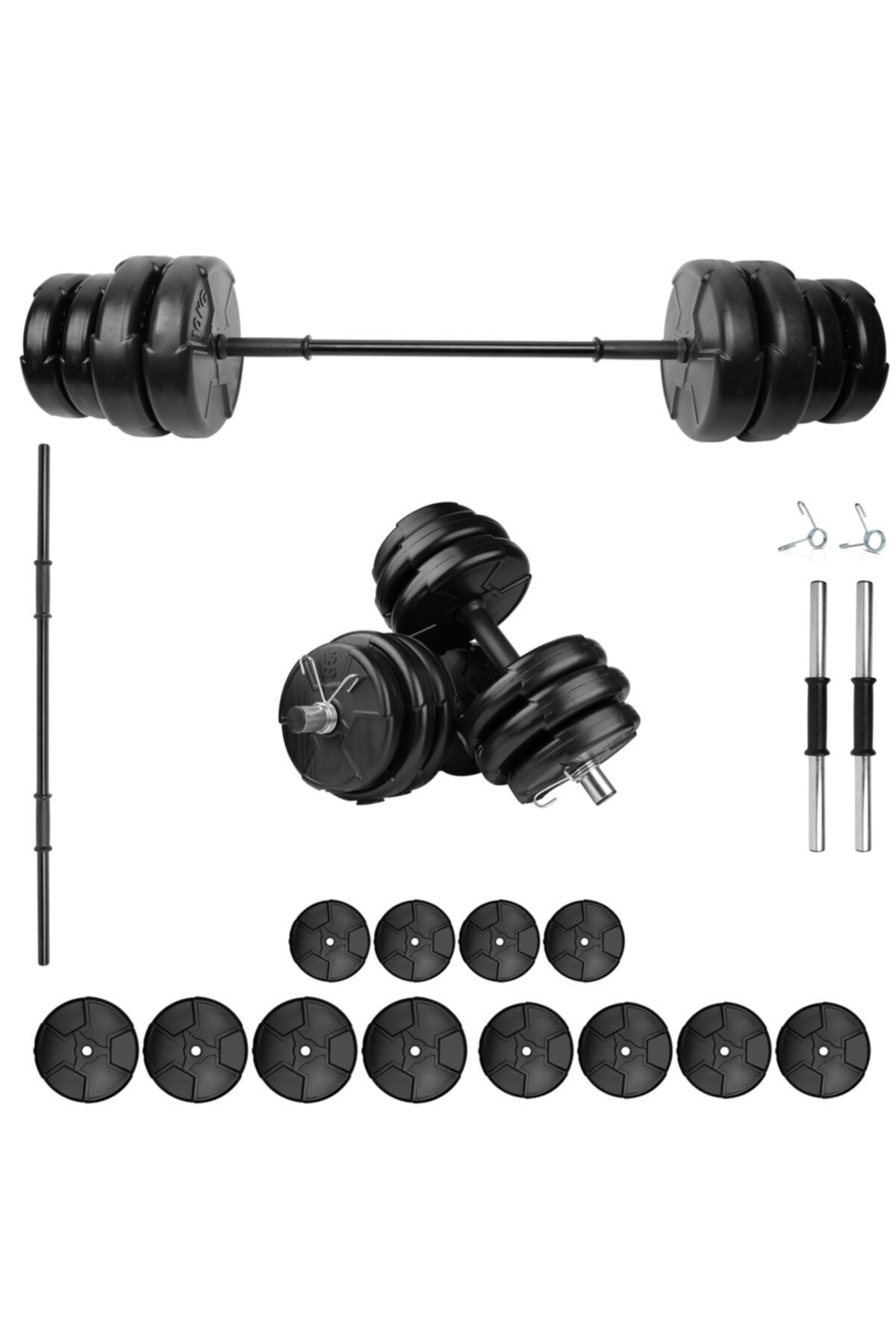 SerenityHaven NORS Serisi 41 KG Dambıl Seti & Halter Seti Ağırlık Seti Fitness Seti