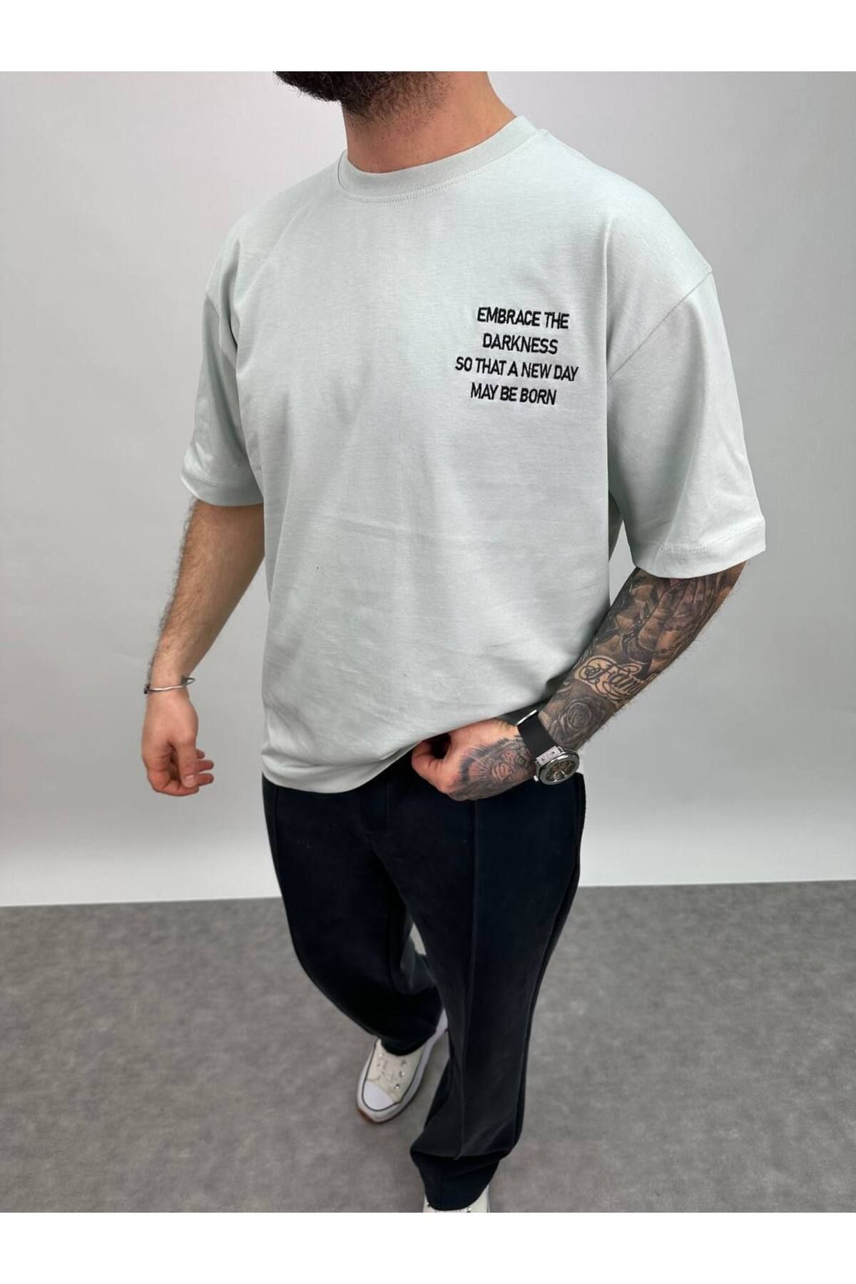 Twentysix BASKILI OVERSİZE T-SHIRT