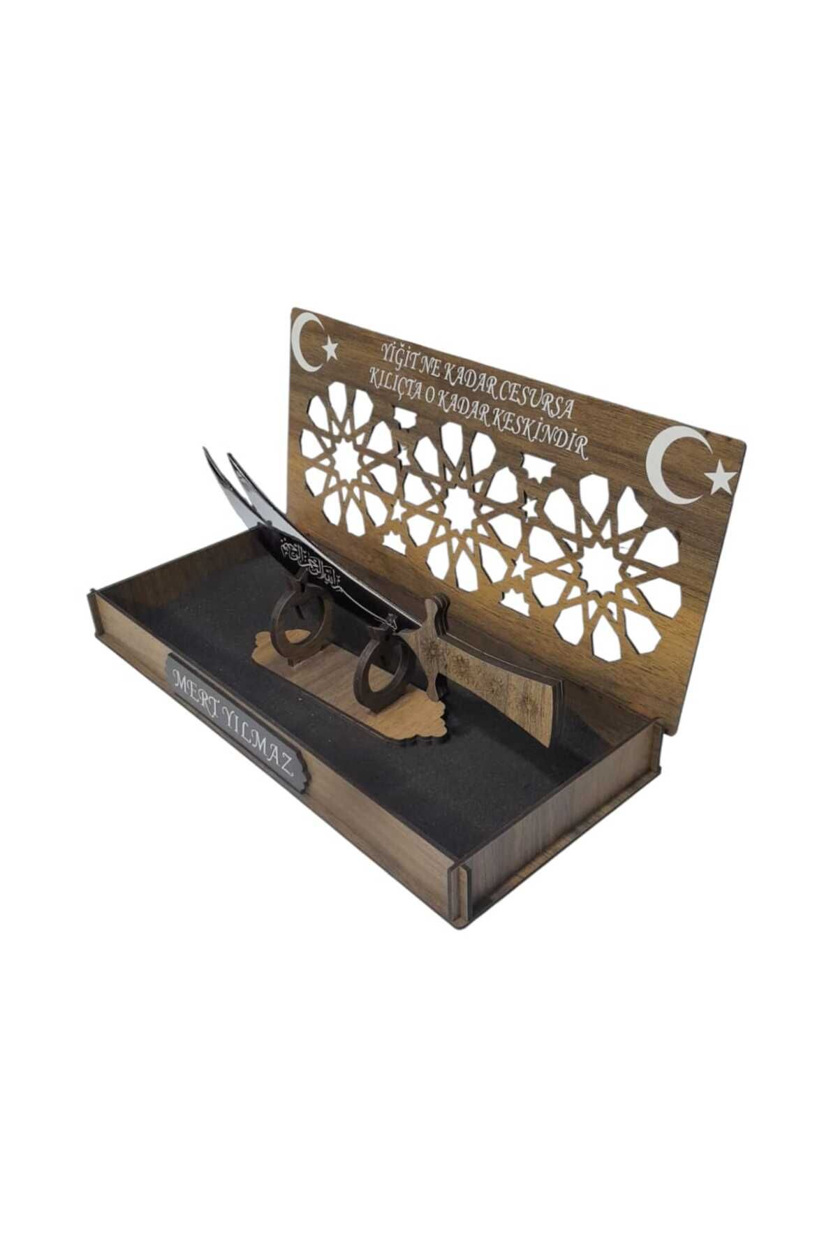 KOLEKTİF 30 cm KUTULU ZÜLFİKÂR MODELİ Dekoratif Kişiye Özel Kılıç