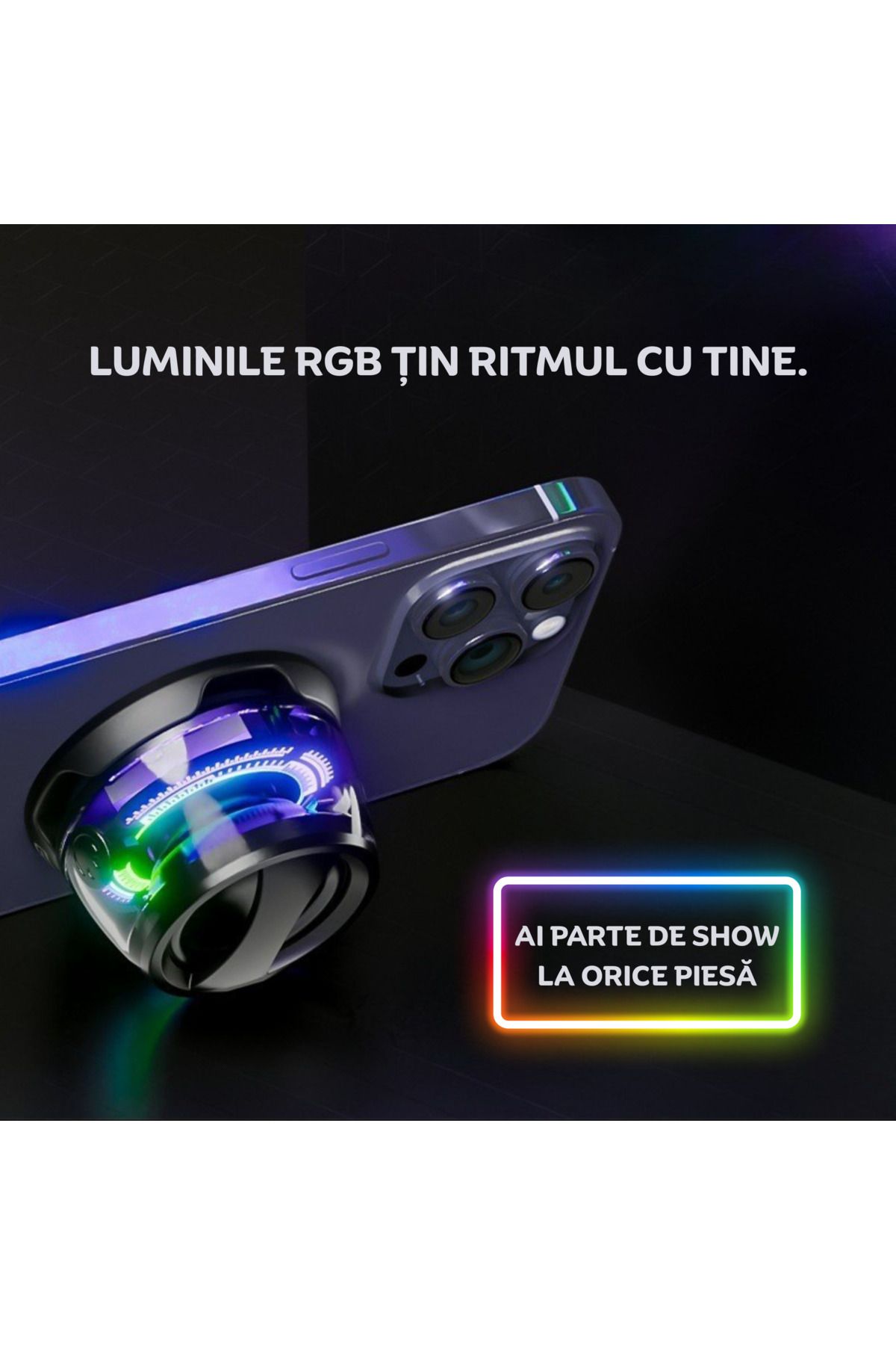 clickzu-clickzu G200 RGB portable Bluetooth speaker with magnetic mount and phone holder function 8
