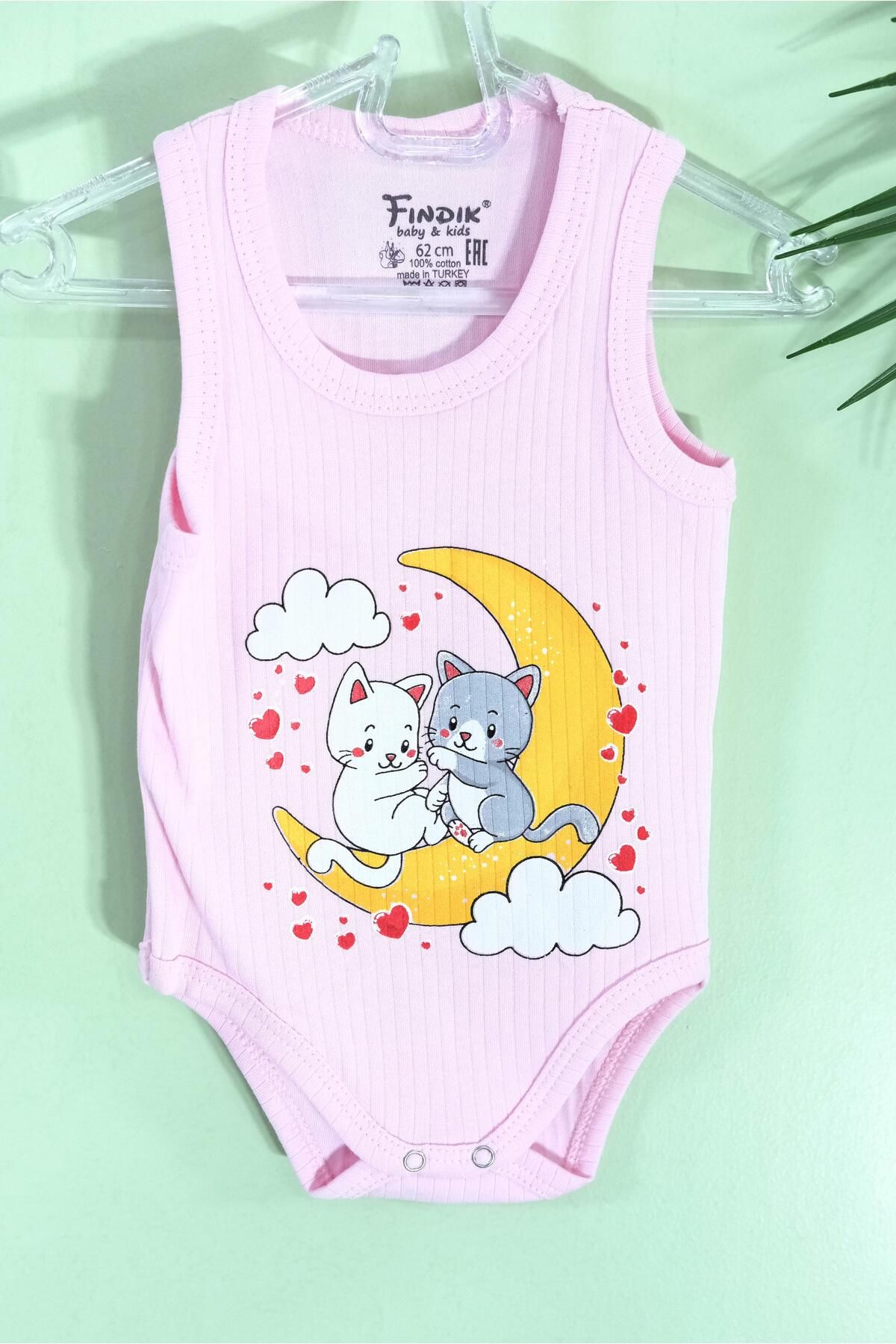 agugu Unisex Kedili Askılı Body Toz Pembe