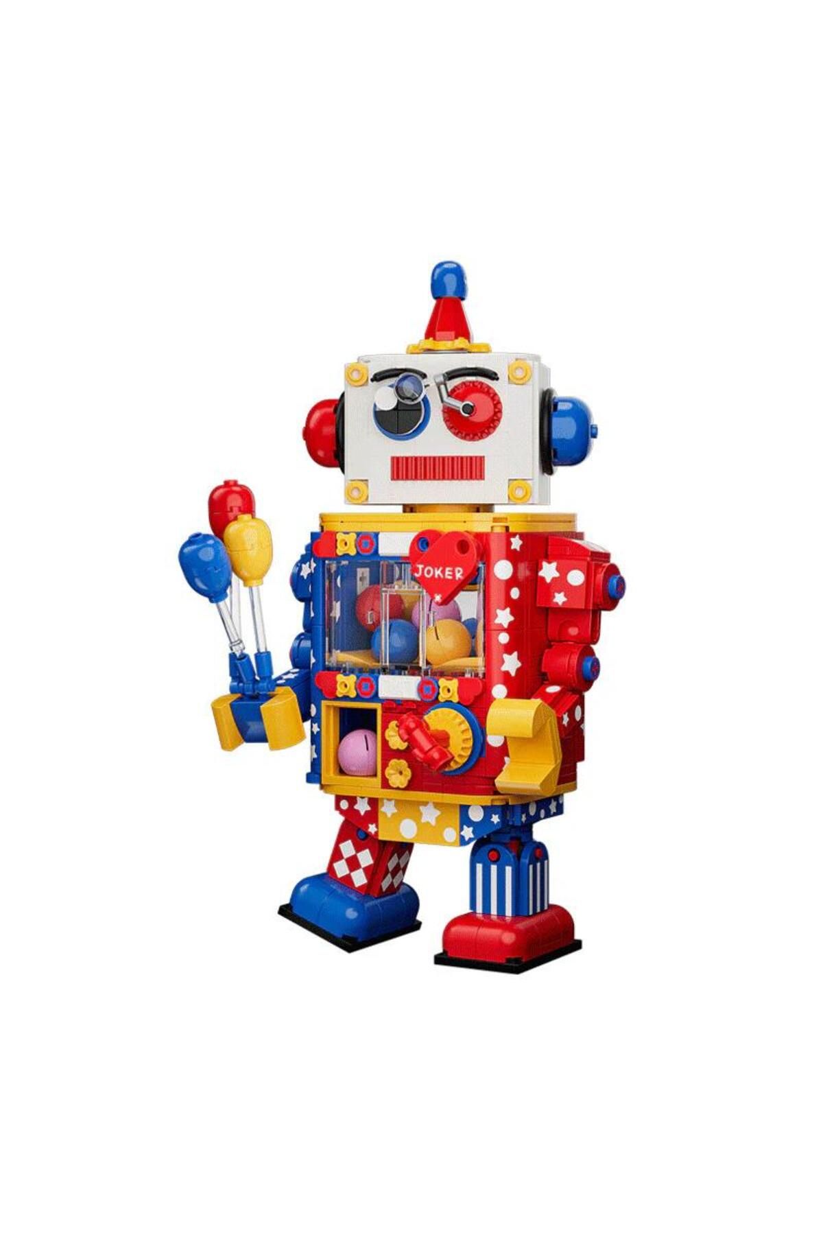 hak-iş oyuncak-Red Pop Marker Robot Lego Block Toy 3