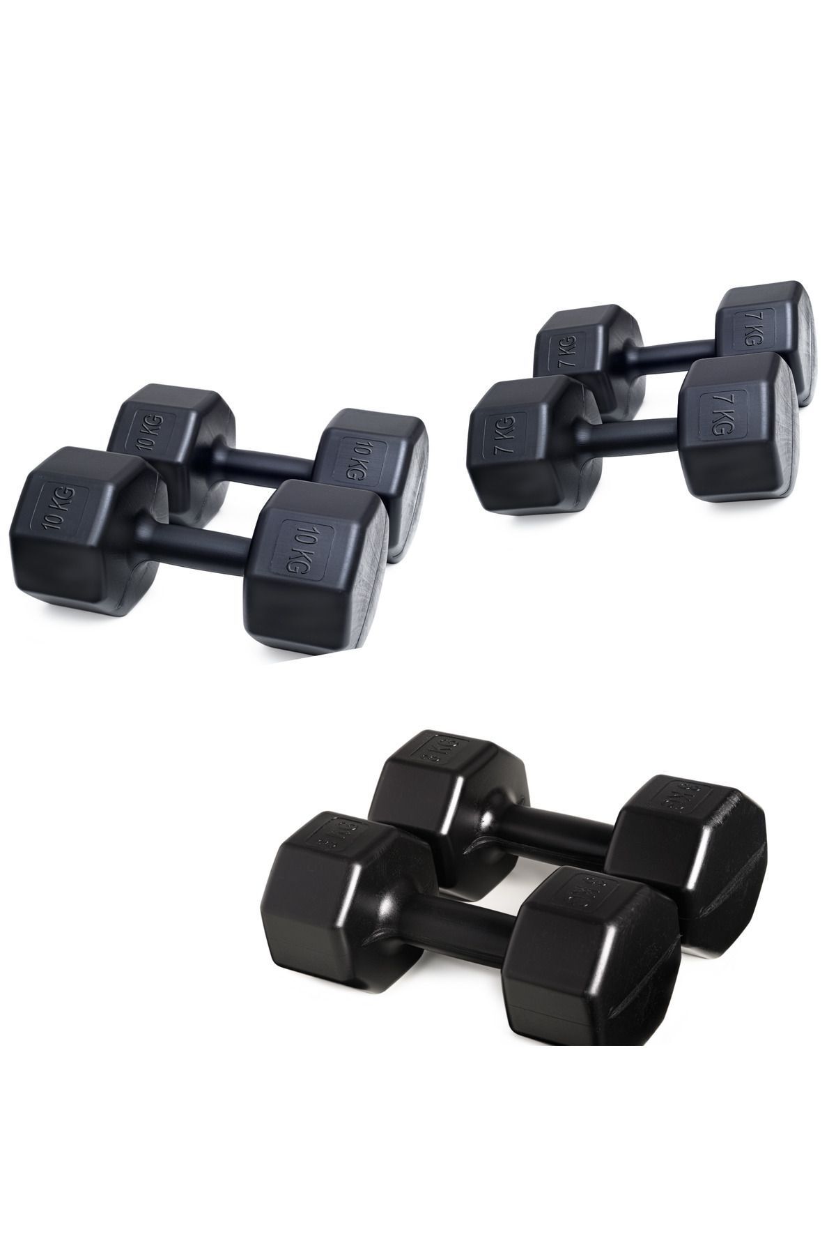 SerenityHaven PS SPOR 3 ÇİFT DAMBIL SET (10 KG + 7 KG + 3 KG ) OLARAK GÖNDERİM YAPILIR