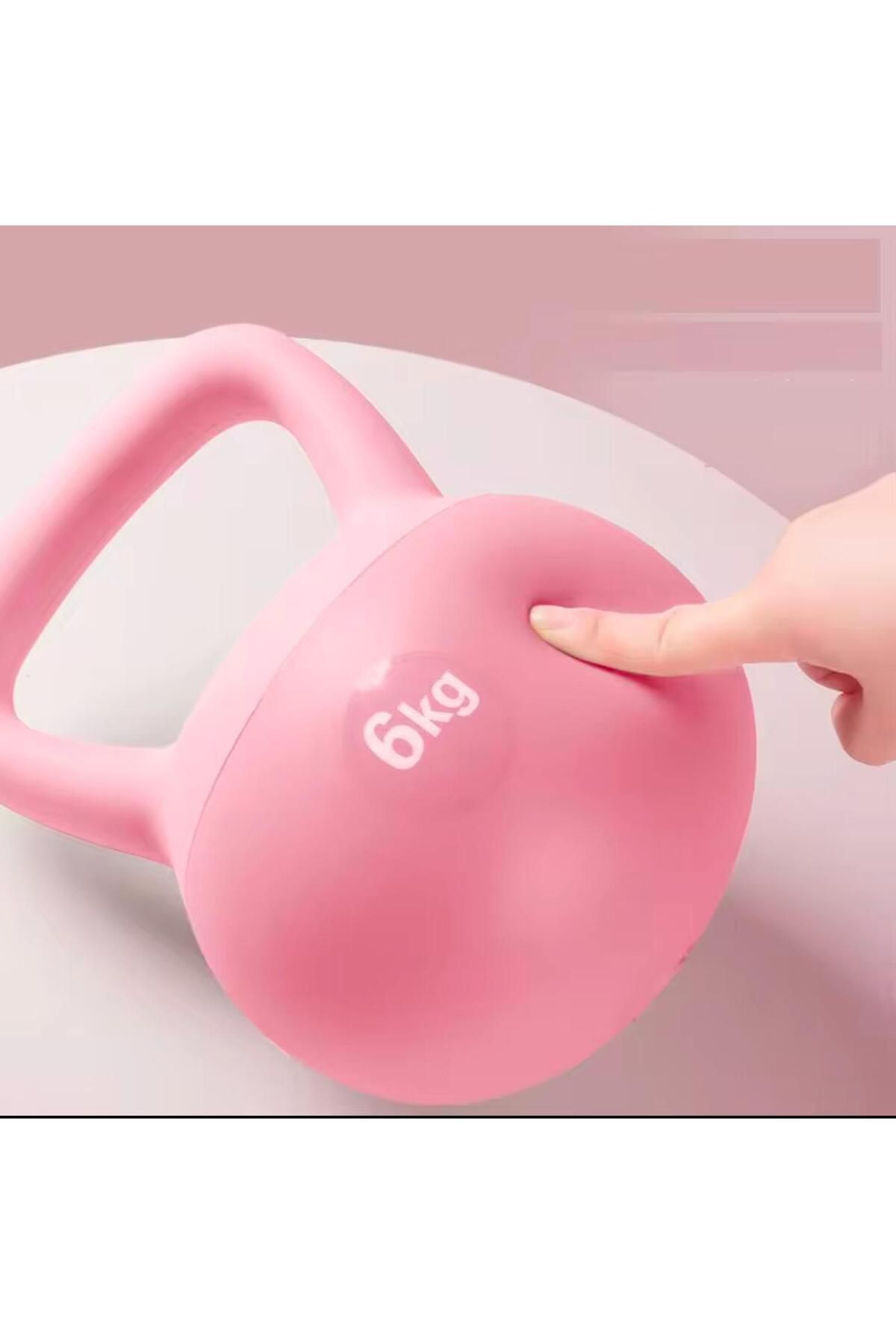 SerenityHaven 6 Kg Soft Kettlebell Yumuşak Tabanlı Metal Kumlu Ses Yapmaz Darbeye Dayanıklı