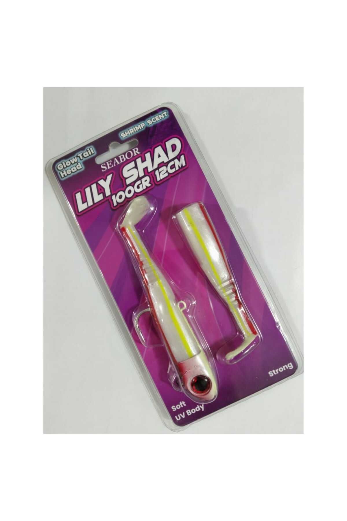 Seabor LILY SHAD 100GR 2+1 SİLİKON YEM - RED MULLET UV