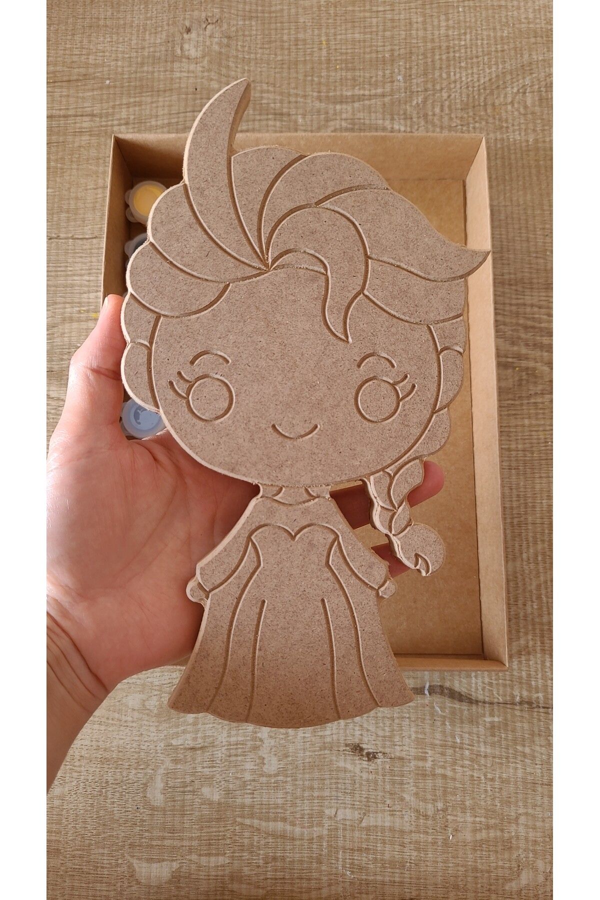 Kids Elsa ahşap boyama kiti