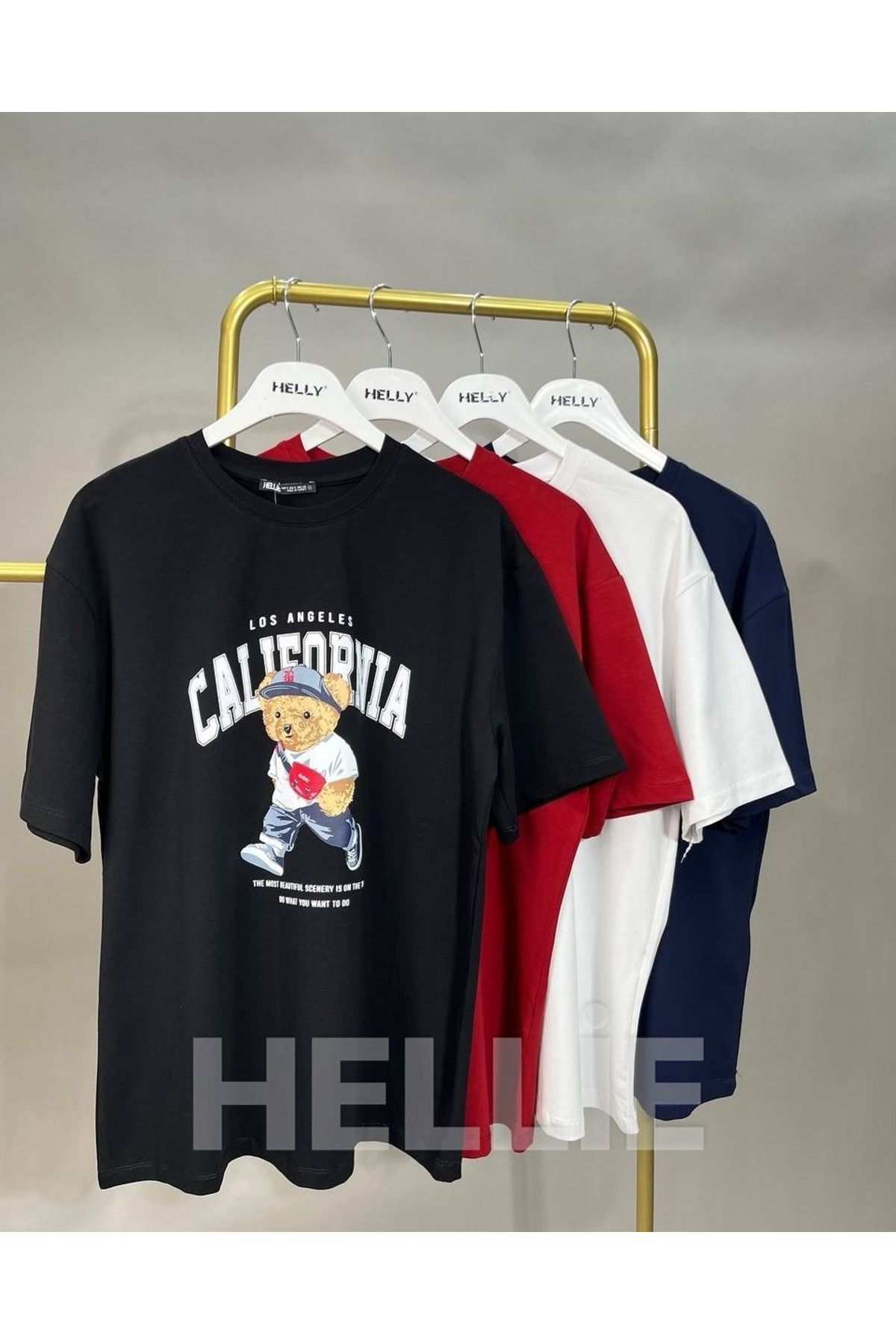 HELLİE Californa Temalı Baskılı Erkek T-Shirt