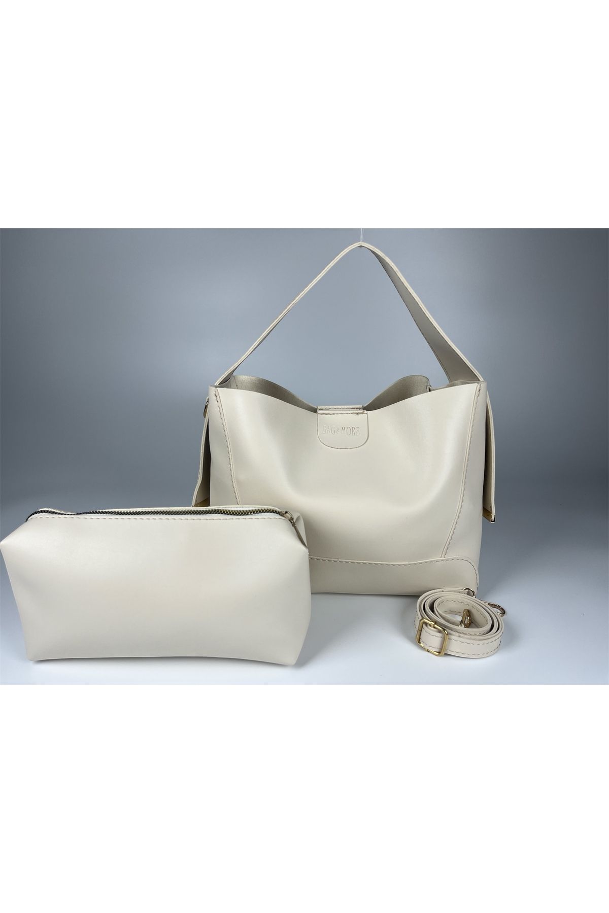 bag&more KADIN SİYAH OMUZ ÇANTASI EL ÇANTASI YAVRULU ÇANTA