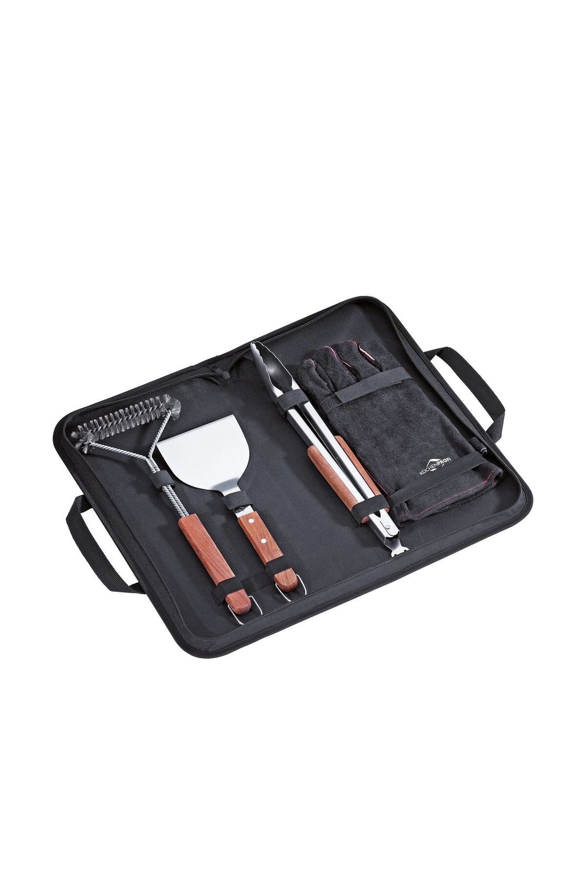 Kuchenprofi BBQ Set "Texas" 5 Parça, Taşınabilir Çantalı, Şişe Açacaklı Mangal Seti