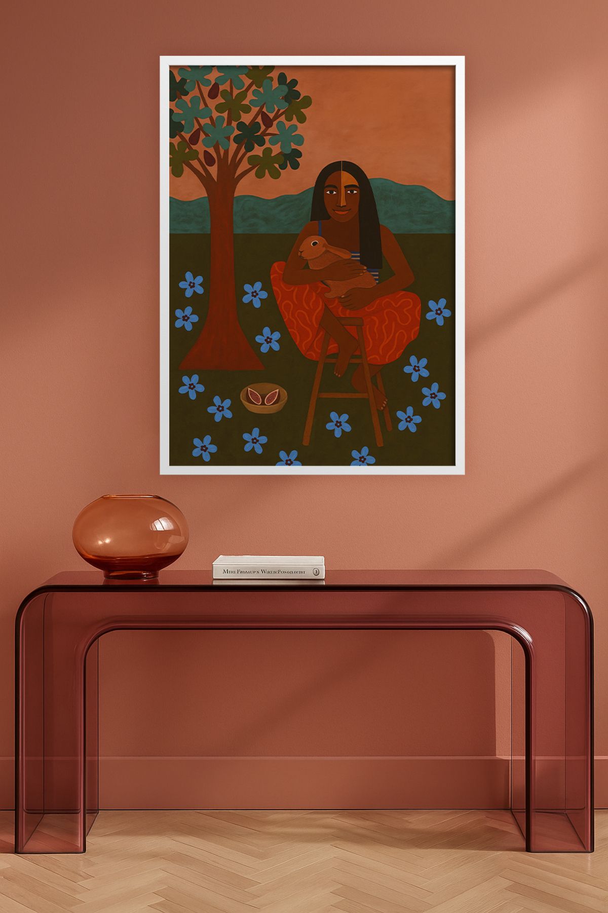HOMEPACK Tekli Ahşap Çerçeveli Tablo Tek Parça Poster Tablo TK/KARINA13