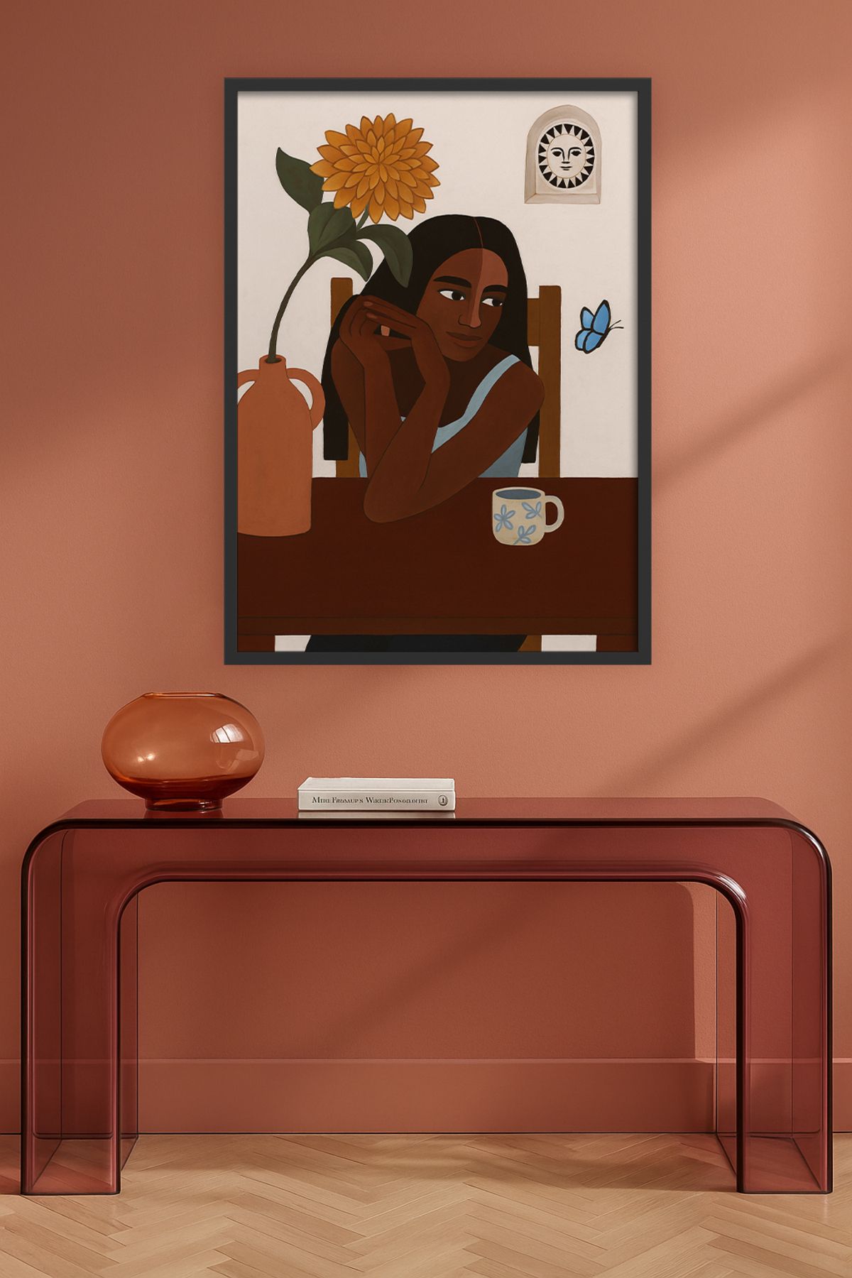 HOMEPACK Tekli Ahşap Çerçeveli Tablo Tek Parça Poster Tablo TK/KARINA12