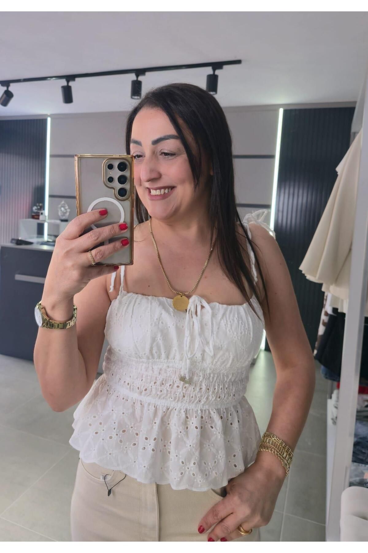 Quzu FİSTO EKRU BLUZ